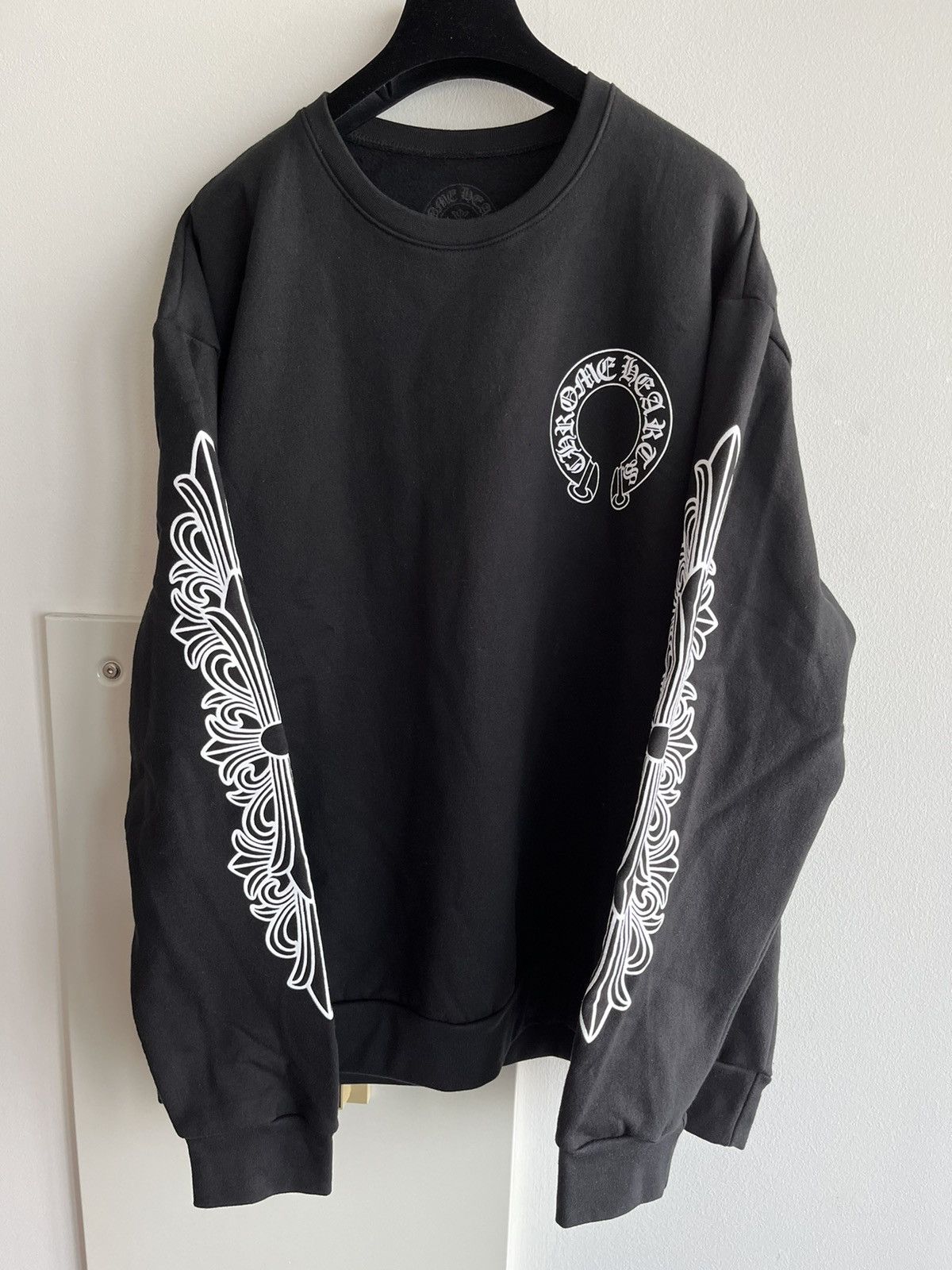 image of Chrome Hearts Logo Sweatshirt Limited Edition in Black, Men's (Size XL)