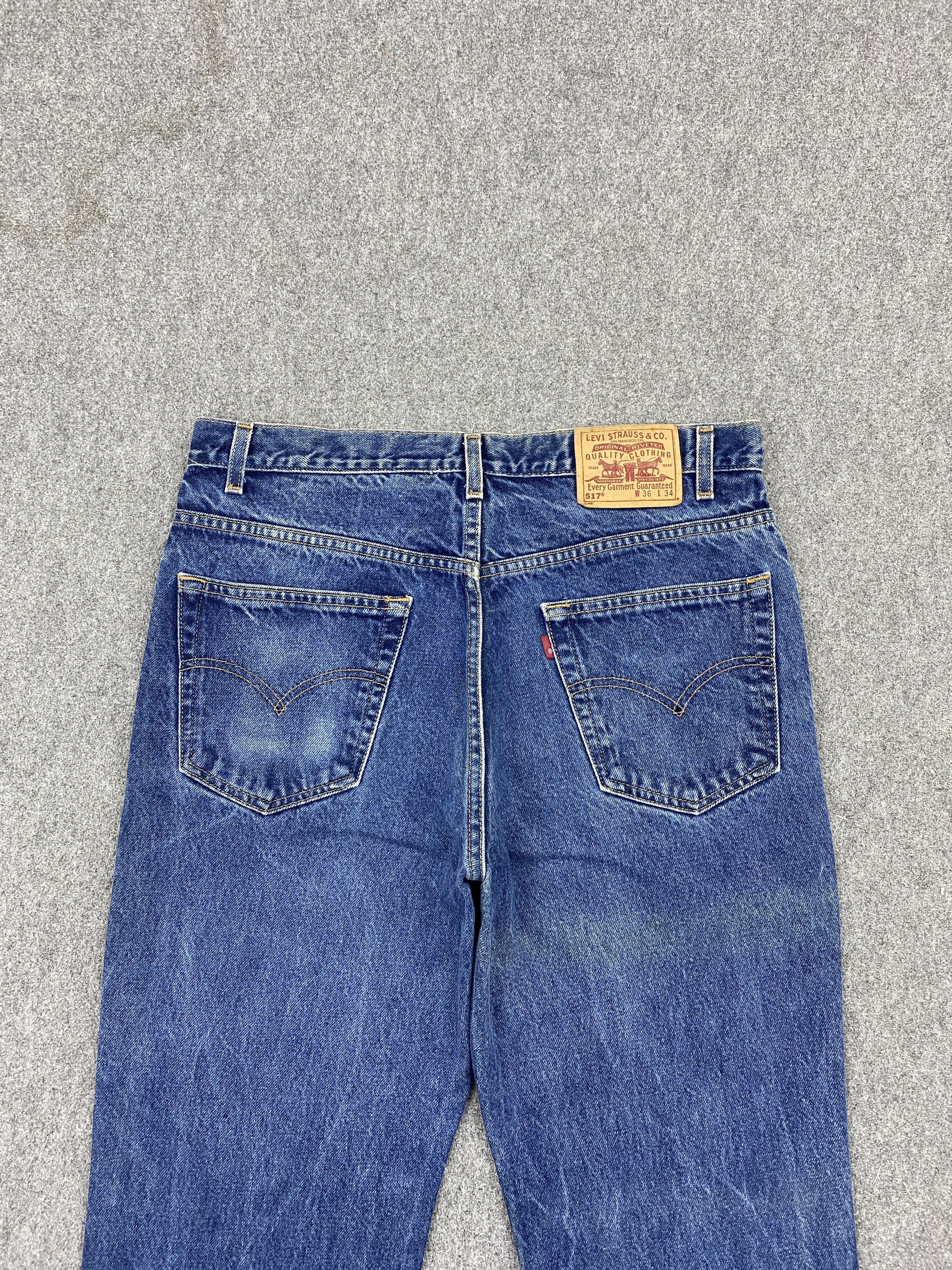 Levi's × Vintage Vintage 90s Levi's 517 Flare Bootcut Denim Jeans Size US 34 / EU 50 - 4 Thumbnail