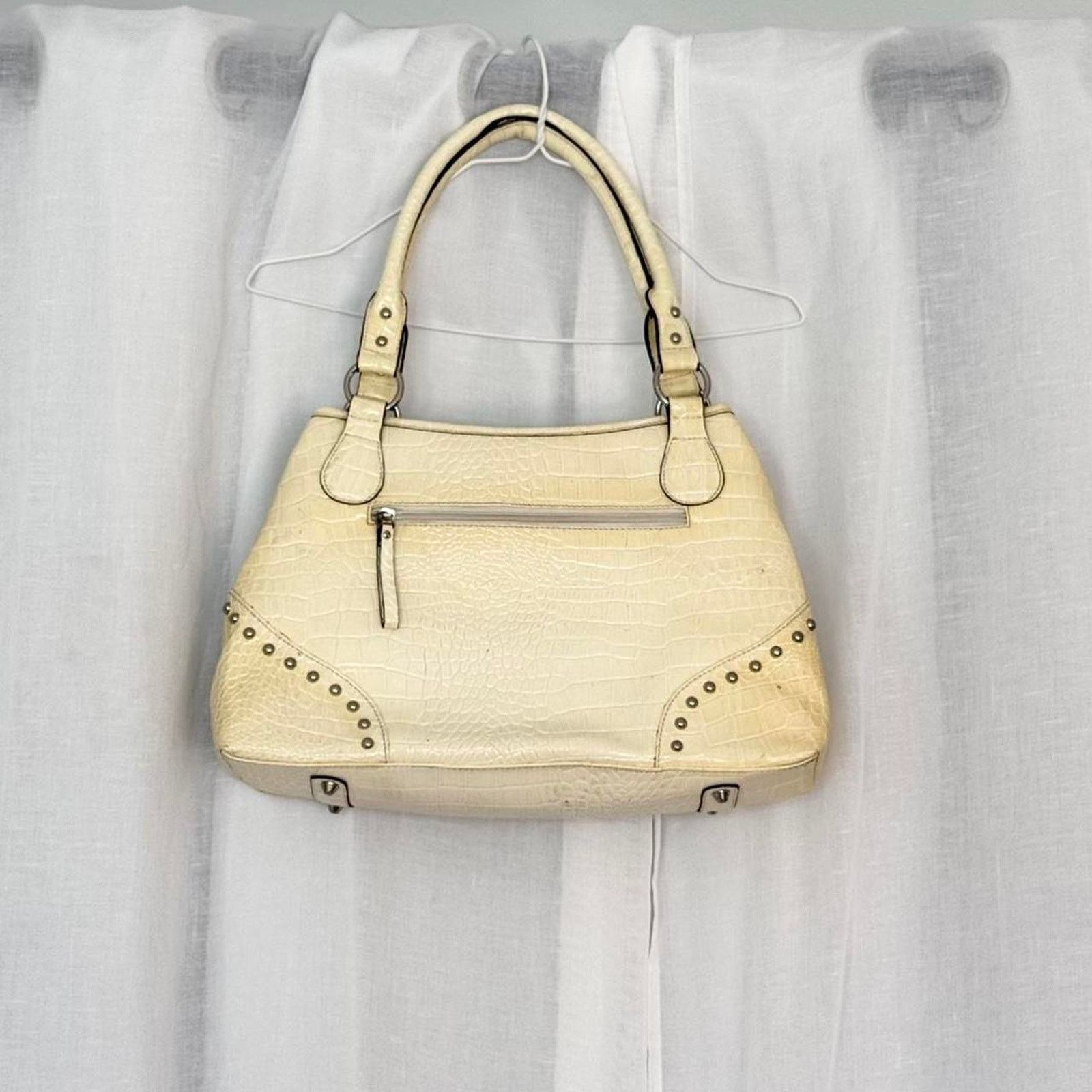 Vintage Y2K croc embossed oversized hobo shoulder bag studded Size ONE SIZE - 6 Thumbnail