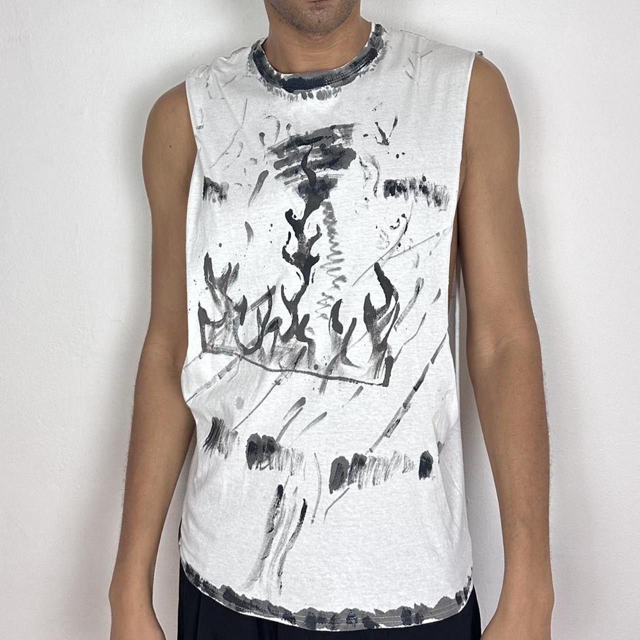 Hanes ASTROBOI* x Hanes White & Black Muscle Tank - Medium Size US M / EU 48-50 / 2 - 1 Thumbnail