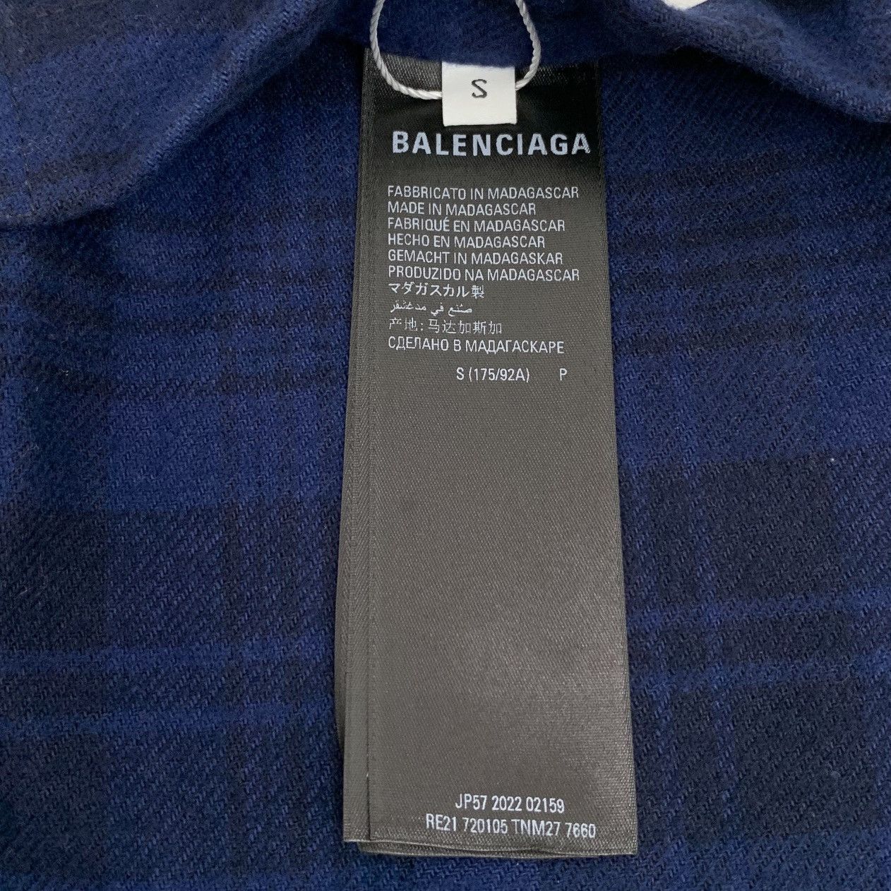 Balenciaga Balenciaga 22 colorblocked plaid cotton reversible shirt Size S / US 4 / IT 40 - 8 Thumbnail
