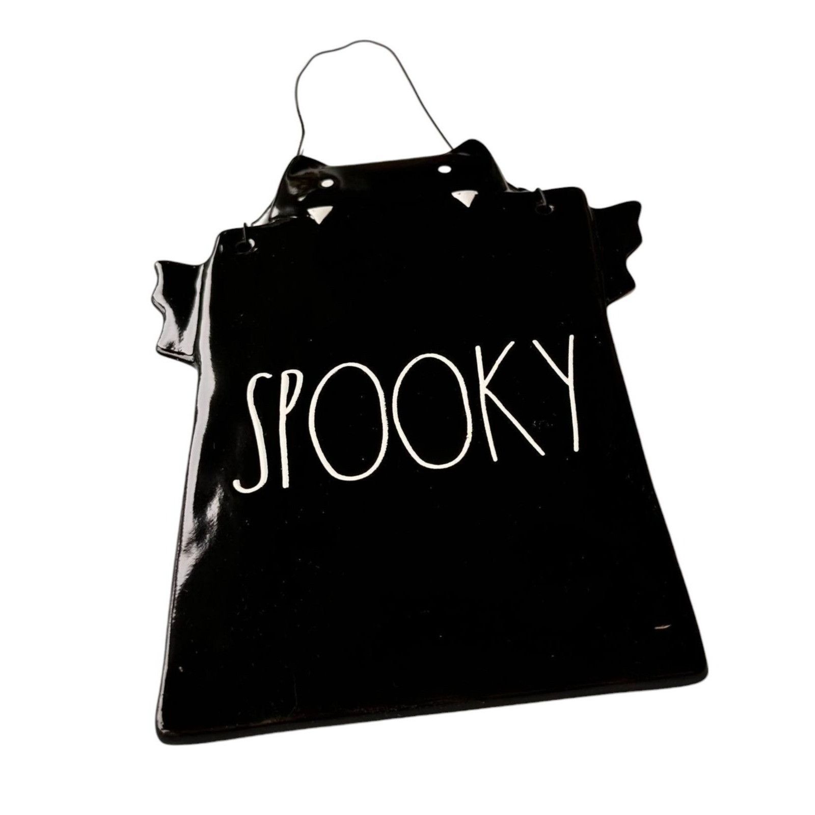 Handmade New Rae Dunn Halloween Spooky Bat Wall Plaque Hanging Fall O Size ONE SIZE - 4 Thumbnail