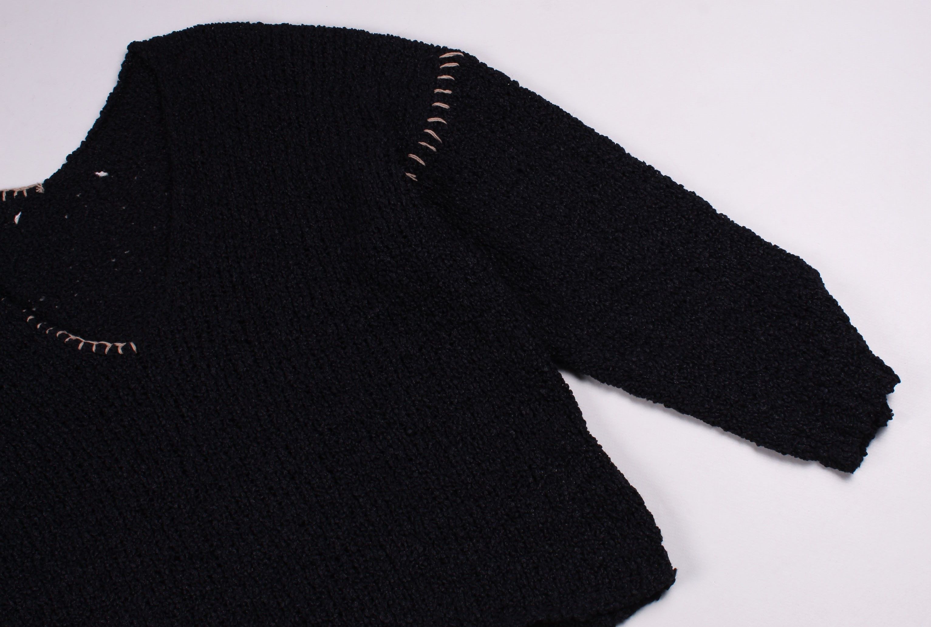 Other TELA Knitted Navy Oversized V-neck Grunge Sweater Jumper Size M / US 6-8 / IT 42-44 - 6 Thumbnail