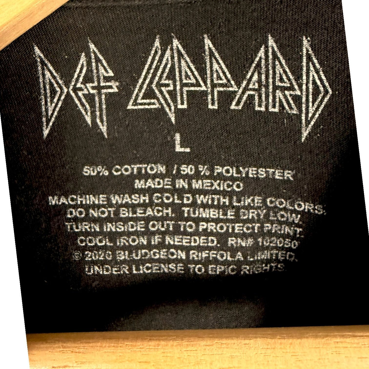 Def Leppard Men's Def Leppard Retro Black Classic Logo T-Shirt - Large Size US L / EU 52-54 / 3 - 3 Thumbnail