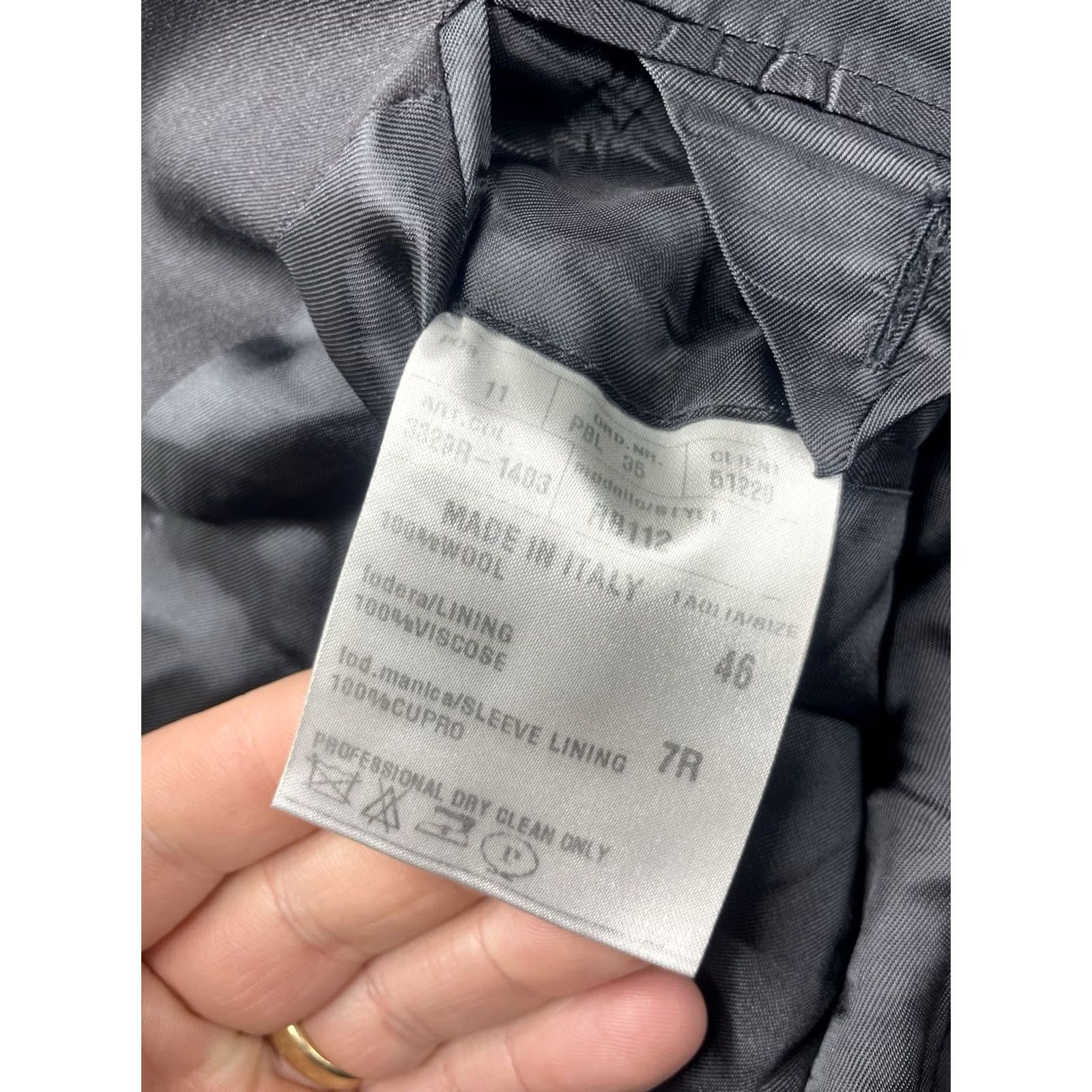 Ralph Lauren Ralph Lauren Black Label Mens Blazer Jacket Sport Coat Wool Charcoal 46R Regular Button Suit Jacket Birthday Not applicable Size 46R - 5 Thumbnail