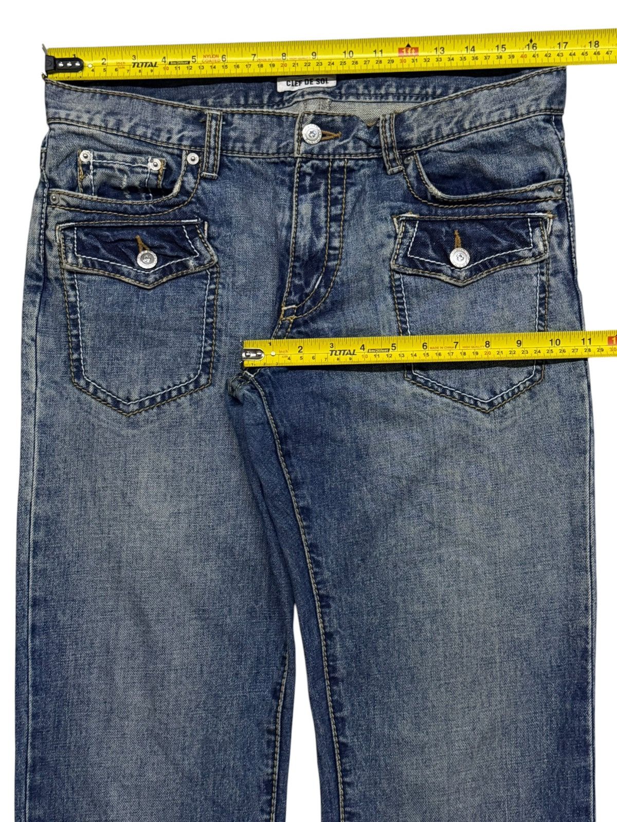 Vintage CLEF DE SOL Japanese Denim Jeans | Slim Straight W34