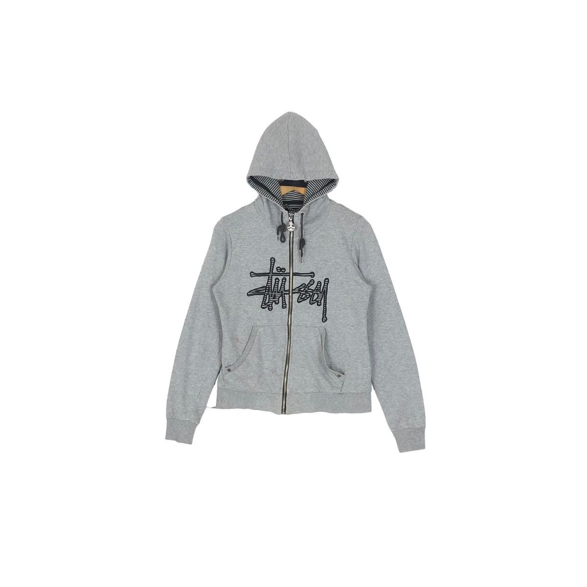 Vintage Stussy Hooded Sweater Zip Up Hoodie Sweatshirt