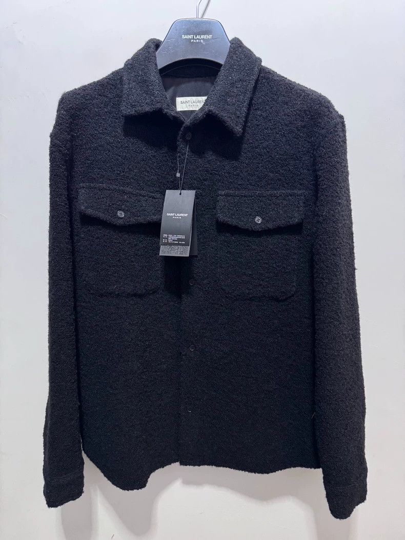 Yves Saint Laurent Saint Laurent 2023FW Solid Black Plush Jacket 2502-Nextarr Size US S / EU 44-46 / 1 - 1 Thumbnail