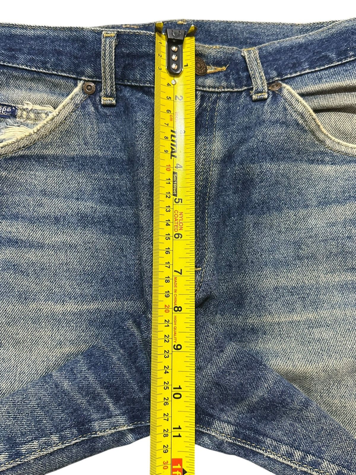 Lee Vintage 90s Lee Mud Wash Faded Whiskers Distress Style Jeans Size US 28 / EU 44 - 15 Thumbnail