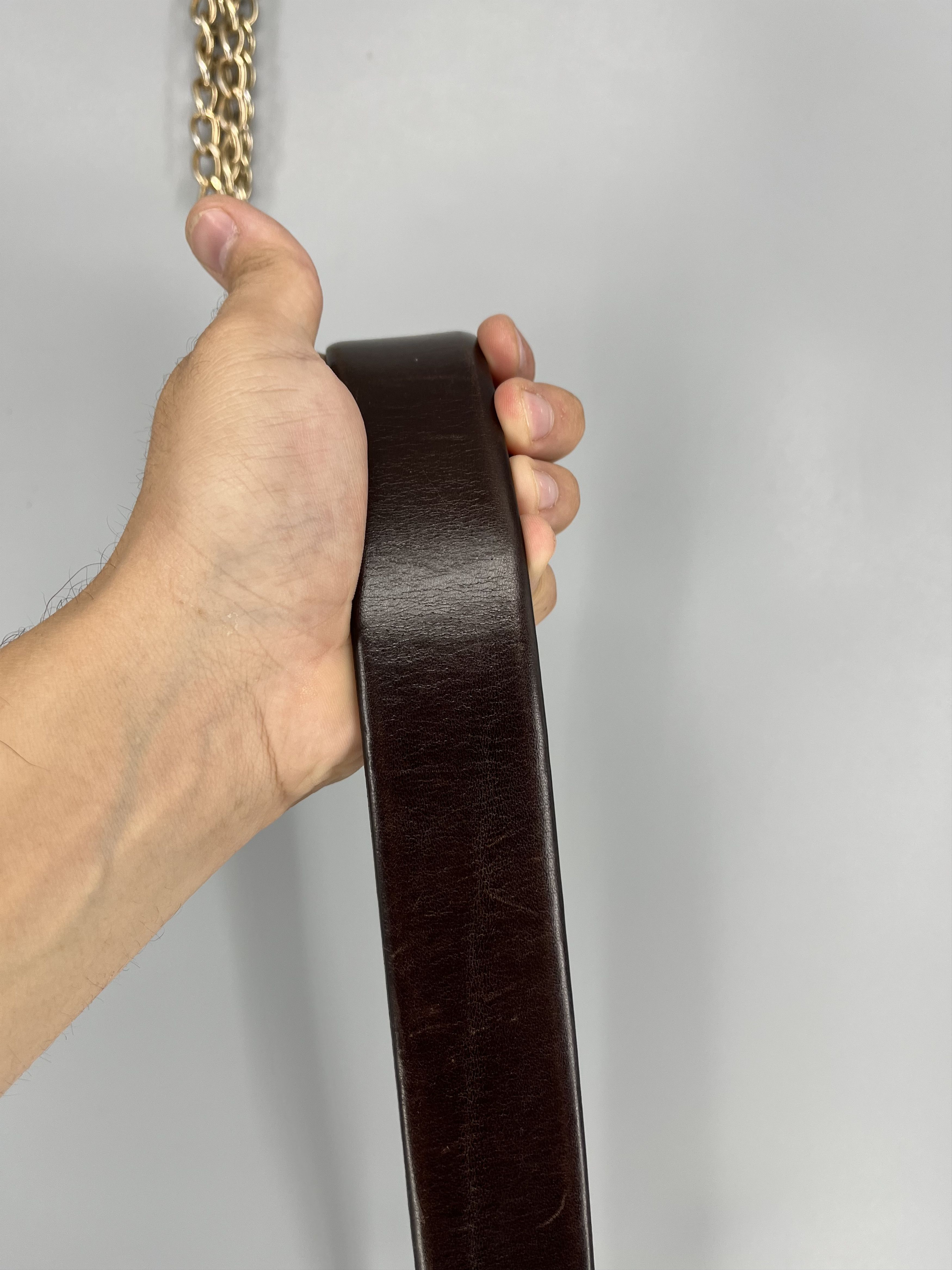 Hugo Boss Hugo Boss Brandon Handmade Dark Brown Leather Belt Men's Size ONE SIZE - 8 Thumbnail