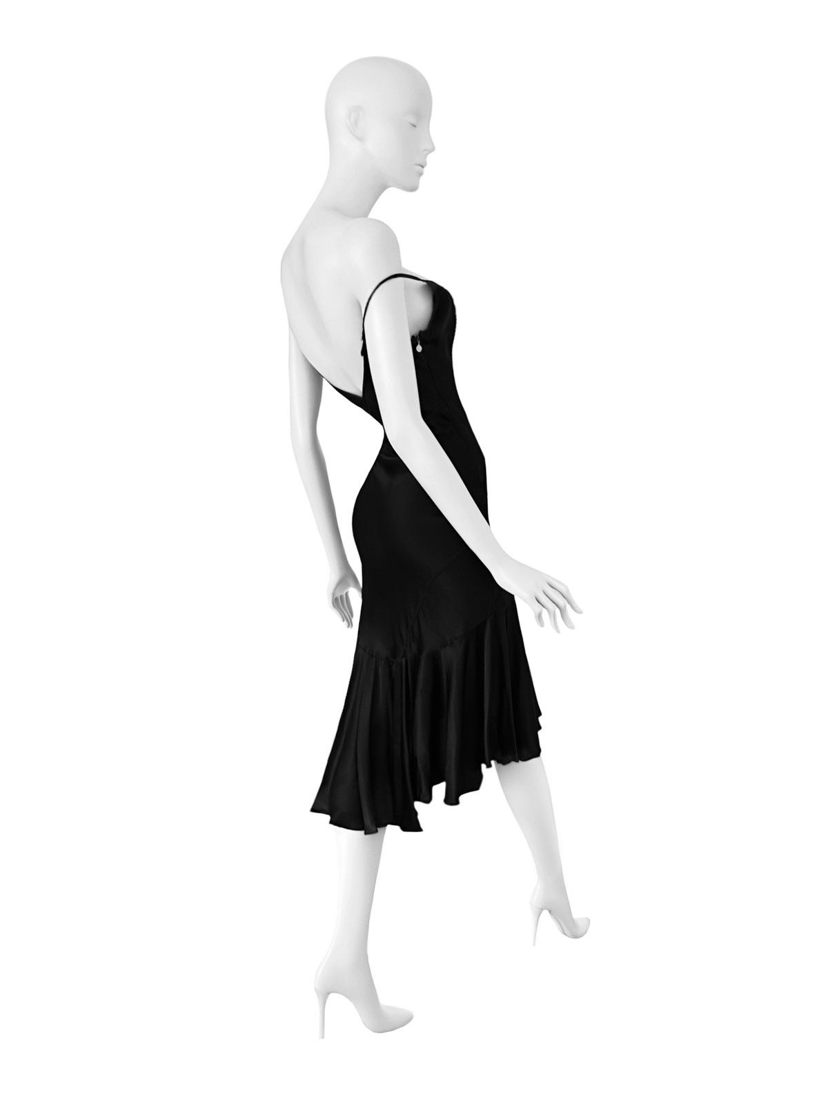 Roberto Cavalli Roberto Cavalli 2004 black silk dress Size S / US 4 / IT 40 - 3 Thumbnail