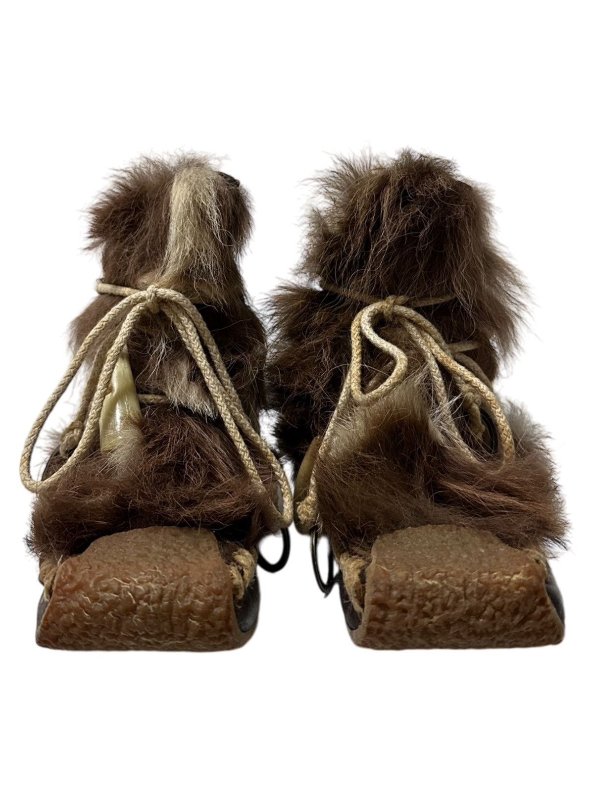 Dior CHRISTIAN DIOR F/W 2002 Fur Lace Up Ankle Boots Mukluks Size US 6 / IT 36 - 2 Thumbnail
