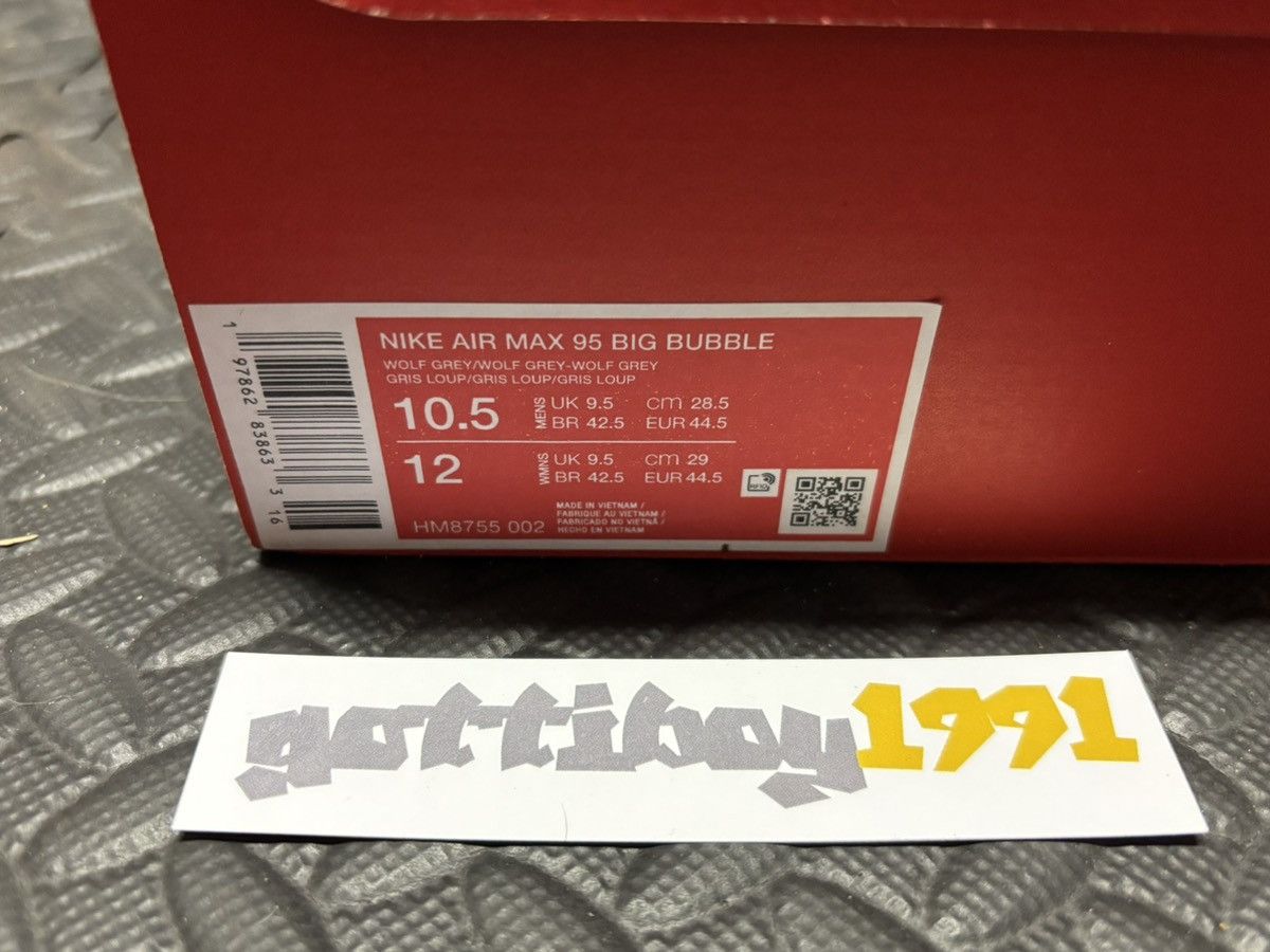 Nike Nike Air Max 95 OG ”Wolf Grey” 2025 Size 10.5 Size US 10.5 / EU 43-44 - 9 Thumbnail