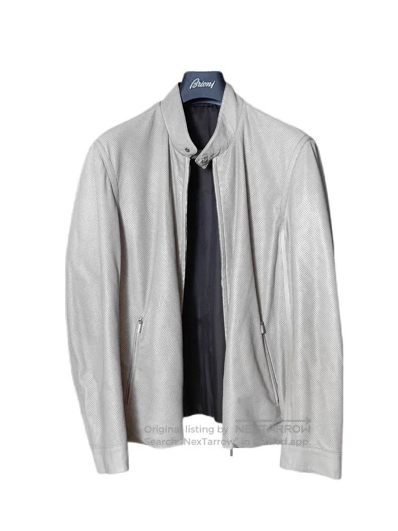 Brioni Brioni Double-faced hollowed-out leather jacket Size US L / EU 52-54 / 3 - 2 Thumbnail
