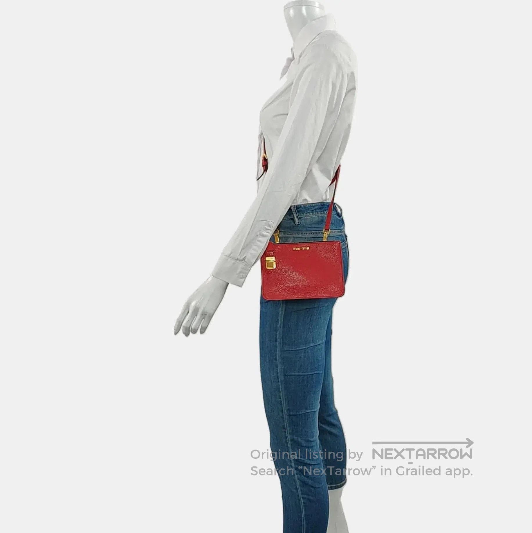 Miu Miu Miu Miu Red Cowhide Crossbody Bag. Size ONE SIZE - 2 Thumbnail
