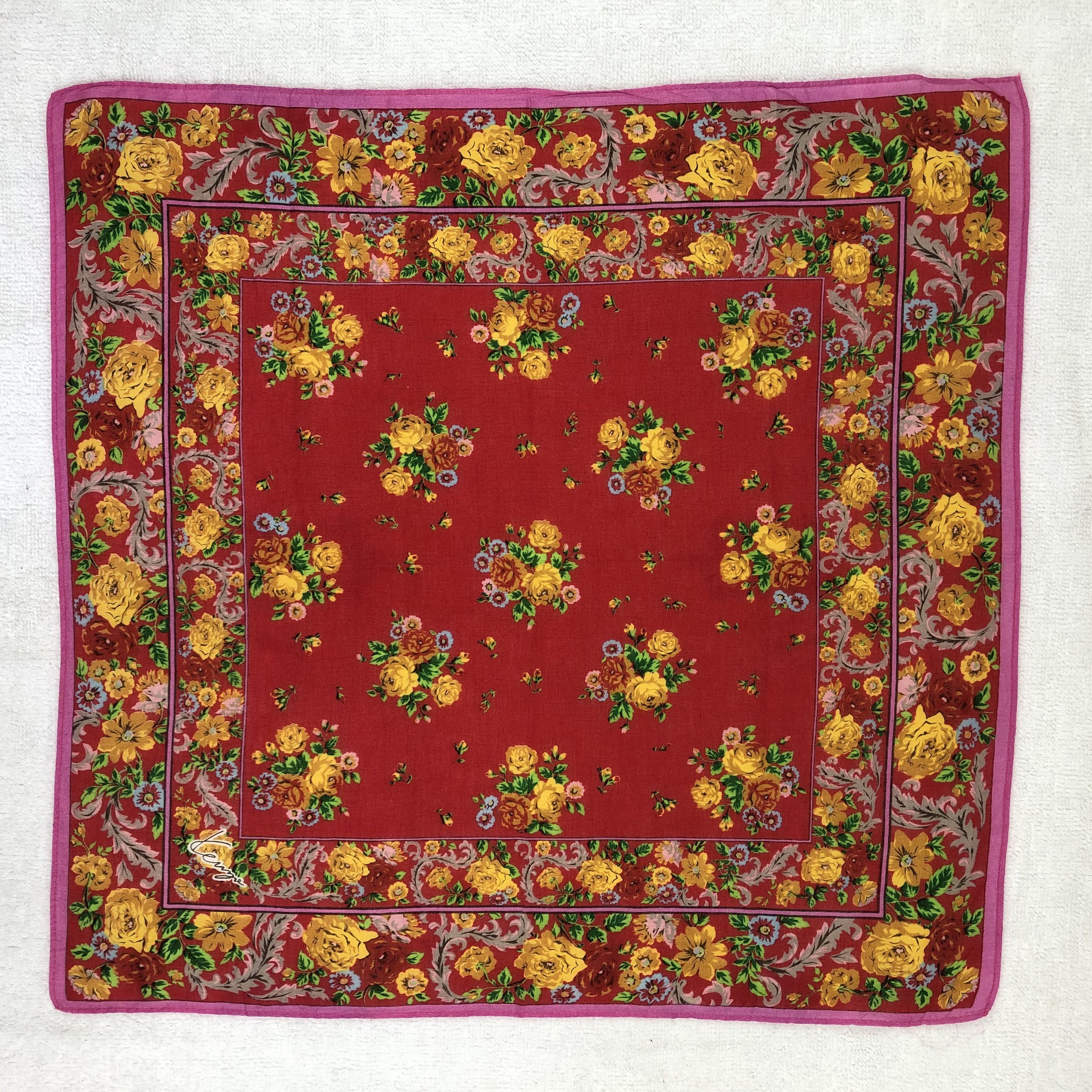 Kenzo × Vintage Kenzo Bandana / Handkerchief / Neckerchief Size ONE SIZE - 1 Thumbnail