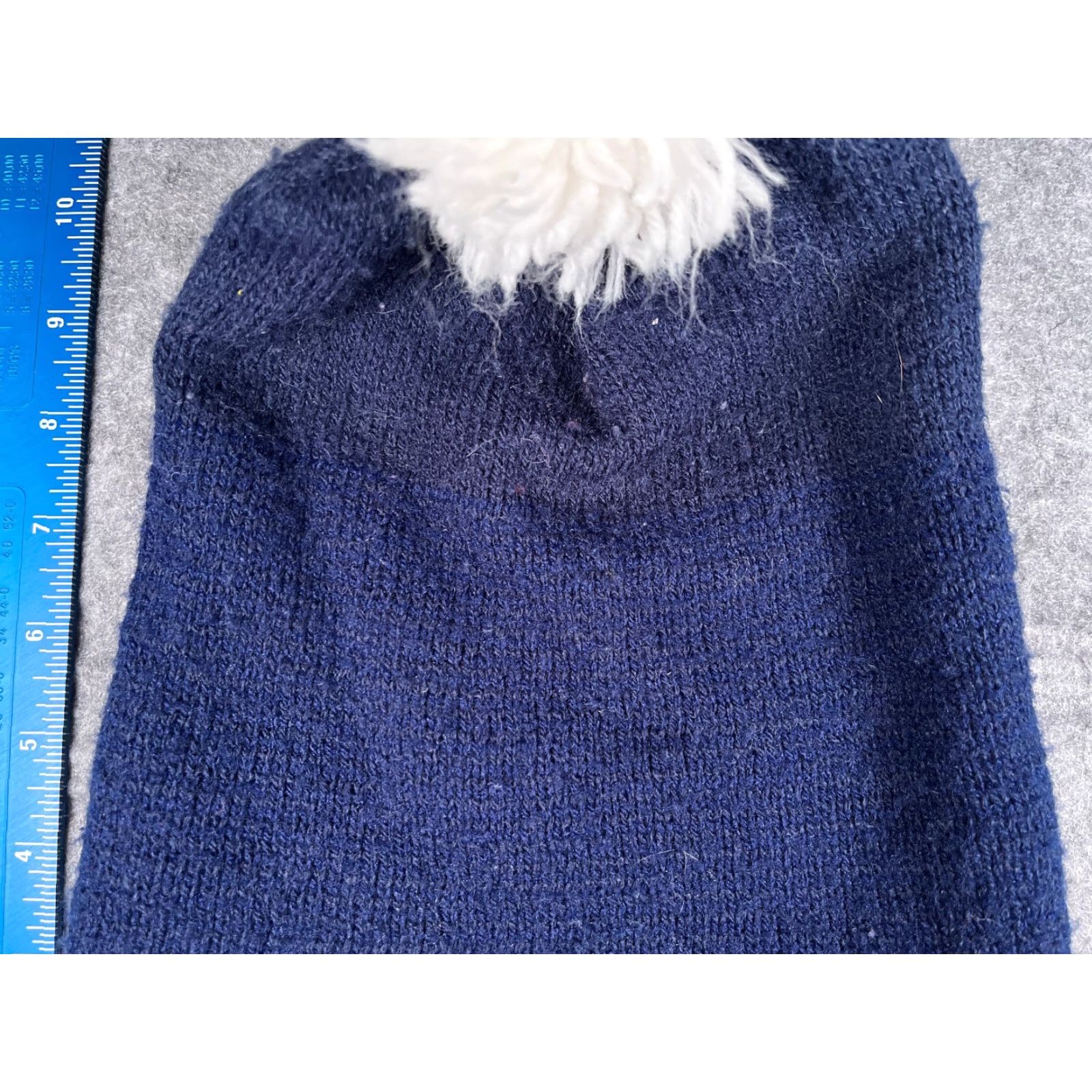 Vintage VINTAGE? No—Unbranded Beanie Knit Adult One Size Blue Pom 100% Acrylic Ski Style Beanie Adult One Size Blue Knit Hat Unbranded Mens Womens Boys Girls Size ONE SIZE - 3 Thumbnail