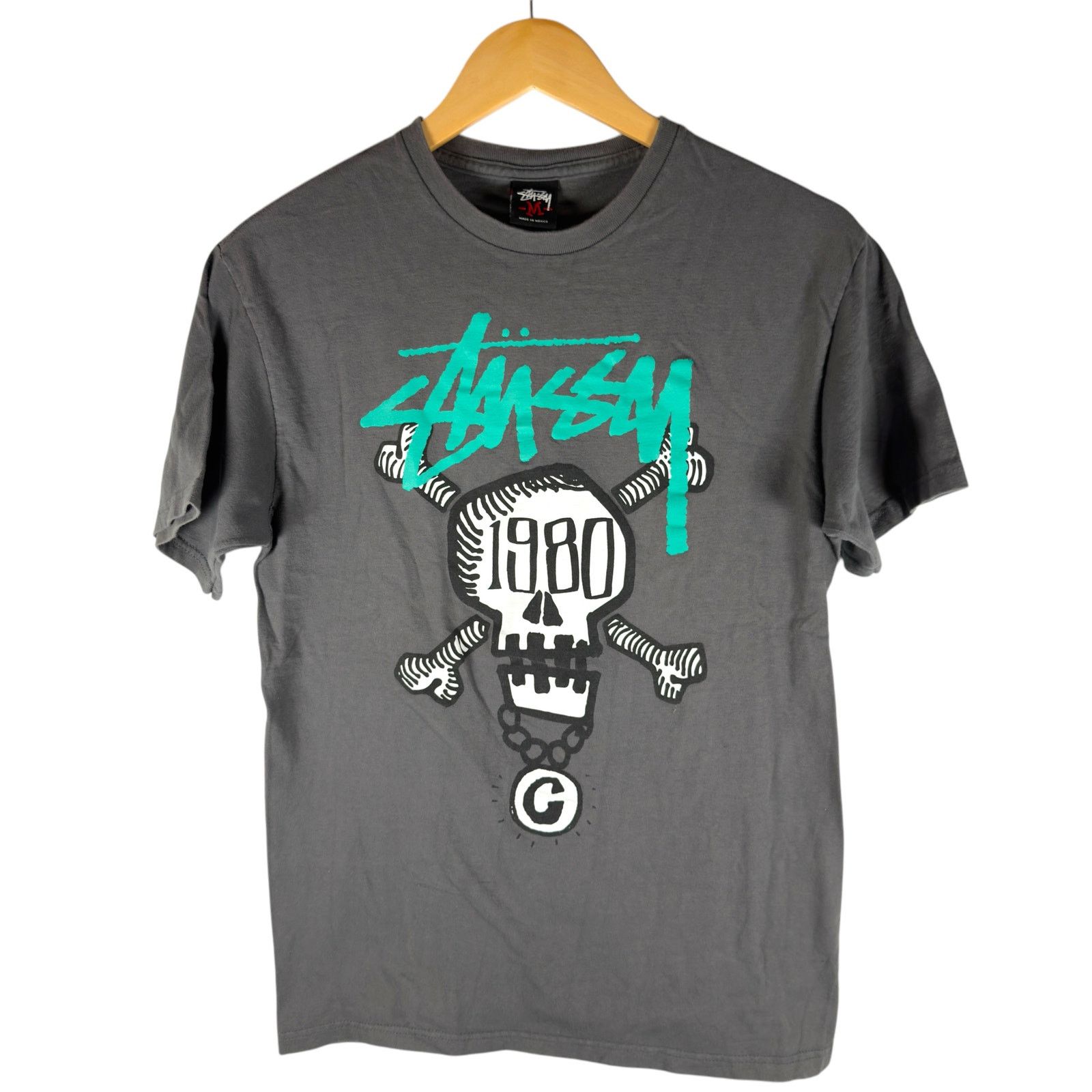 Streetwear × Stussy × Urban Stussy Vintage Y2K Gray Skull 1980 T-shirt  Men's M - Skater | Grailed