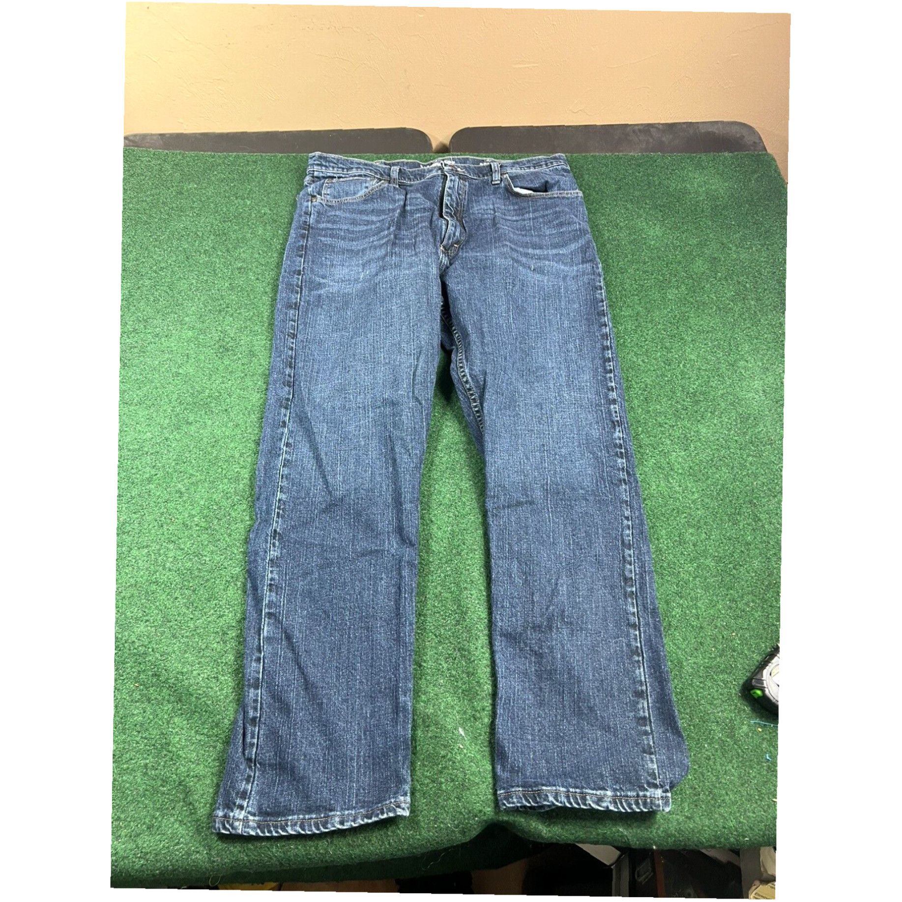 Wrangler Wrangler Jeans Men's 38X32 Blue Regular Fit Denim Work Jeans Size US 38 / EU 54 - 5 Thumbnail