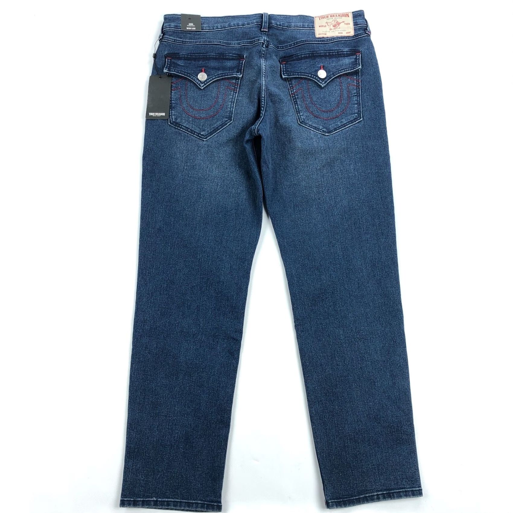 True Religion VINTAGE True Religion Jeans Mens 34x32 Slim Dark Wash Blue Geno Relaxed Flap NWT Size US 34 / EU 50 - 3 Thumbnail
