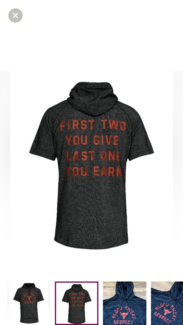 Under Armour Under Armour X UA Project Rock Blood Sweat Respect Hoodie XL Size US XL / EU 56 / 4 - 2 Thumbnail
