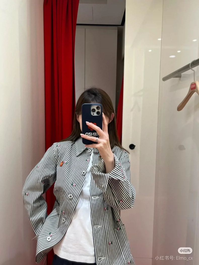 Kenzo KENZO Neutral striped embroidered denim jacket Size S / US 4 / IT 40 - 9 Thumbnail