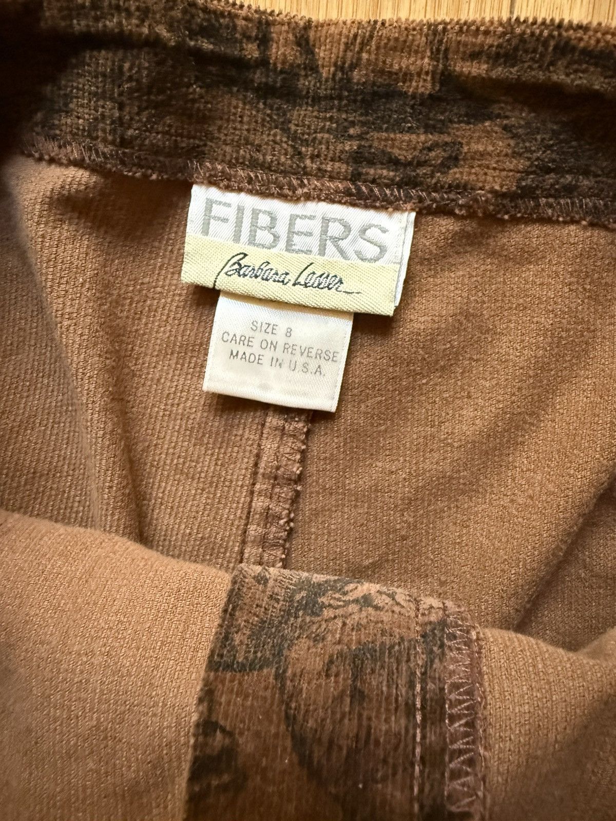 Vintage All Over Print Corduroy Brown Similar to Comme des garcons Size 30" / US 8 / IT 44 - 8 Thumbnail
