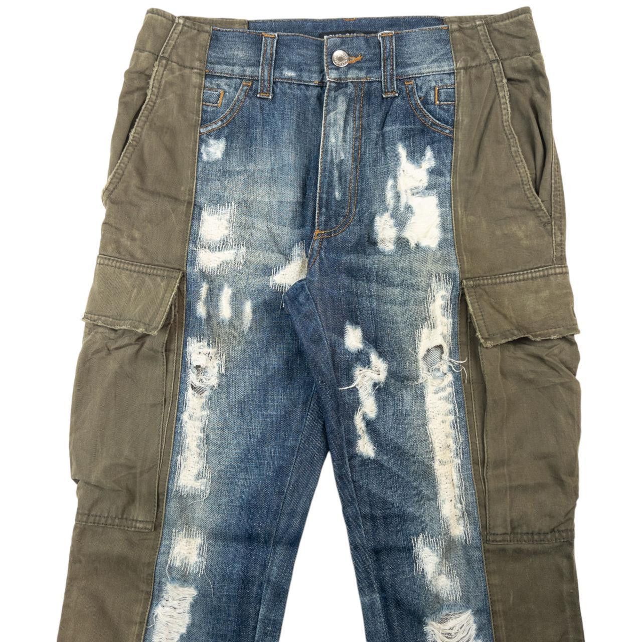 Dolce & Gabbana Vintage Dolce & Gabbana Denim Cargo Split Trousers Size W31 Size US 31 - 4 Thumbnail
