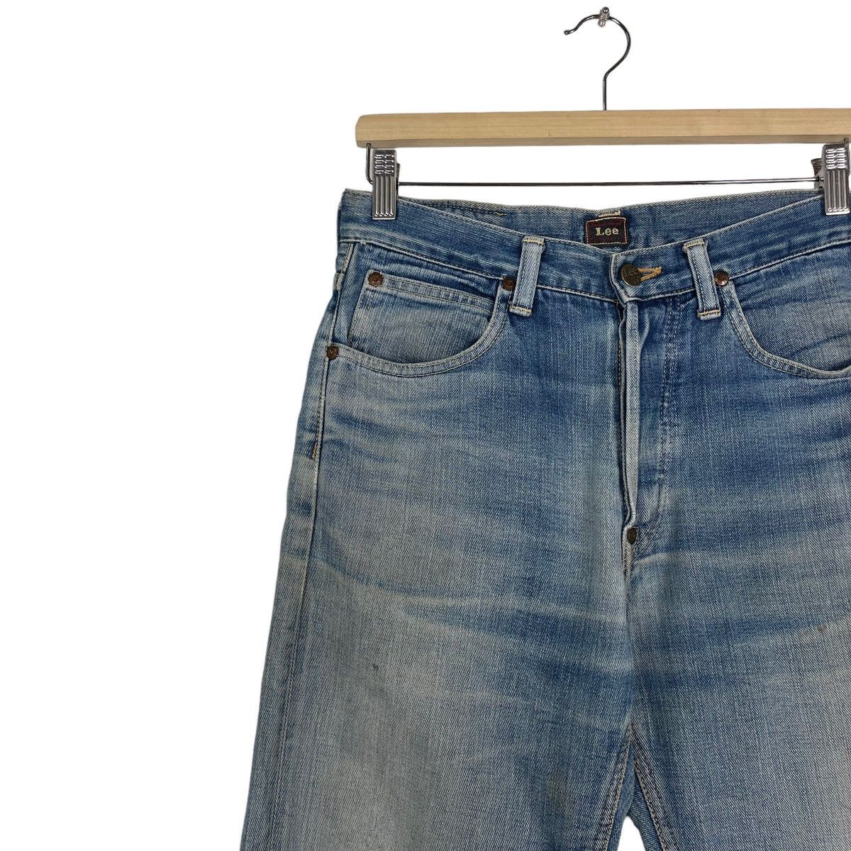 Japanese Brand × Lee × Vintage Vintage Union Made Lee Ripped Denim Jeans Button Fly Size US 30 / EU 46 - 6 Thumbnail