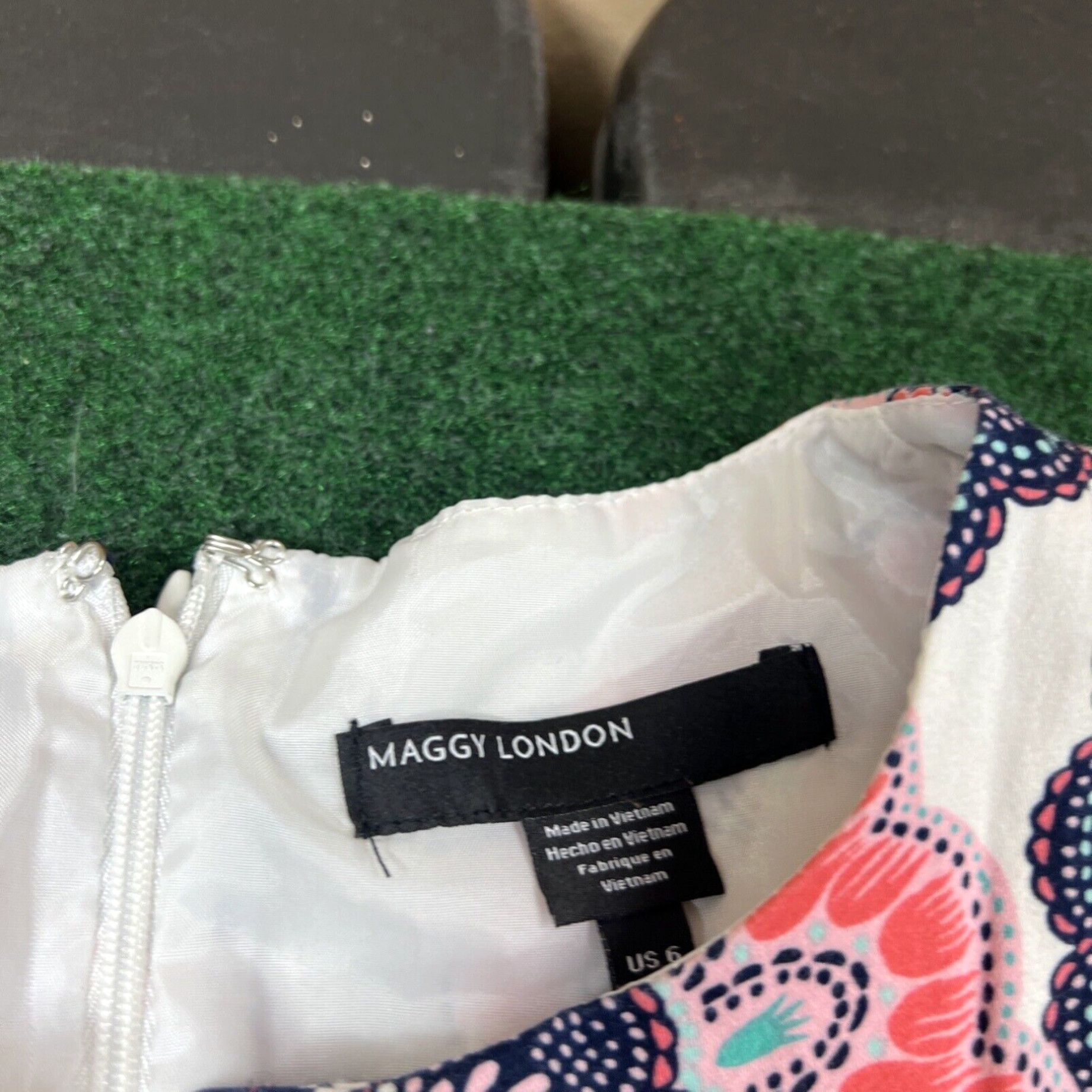 MAGGY LONDON Maggy London Nicolette Midi Dress Floral Paisley Sleeveless Preppy Size 6 Size M / US 6-8 / IT 42-44 - 4 Thumbnail