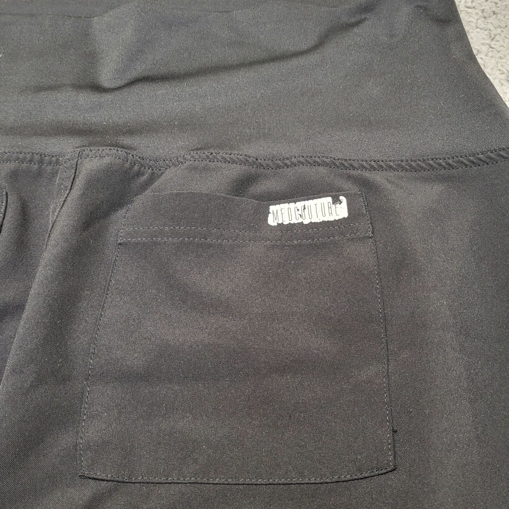 Vintage Med Couture Pants Women's M Black Jogger Scrub Yoga AthleticWomen Size 32" / US 10 / IT 46 - 5 Thumbnail