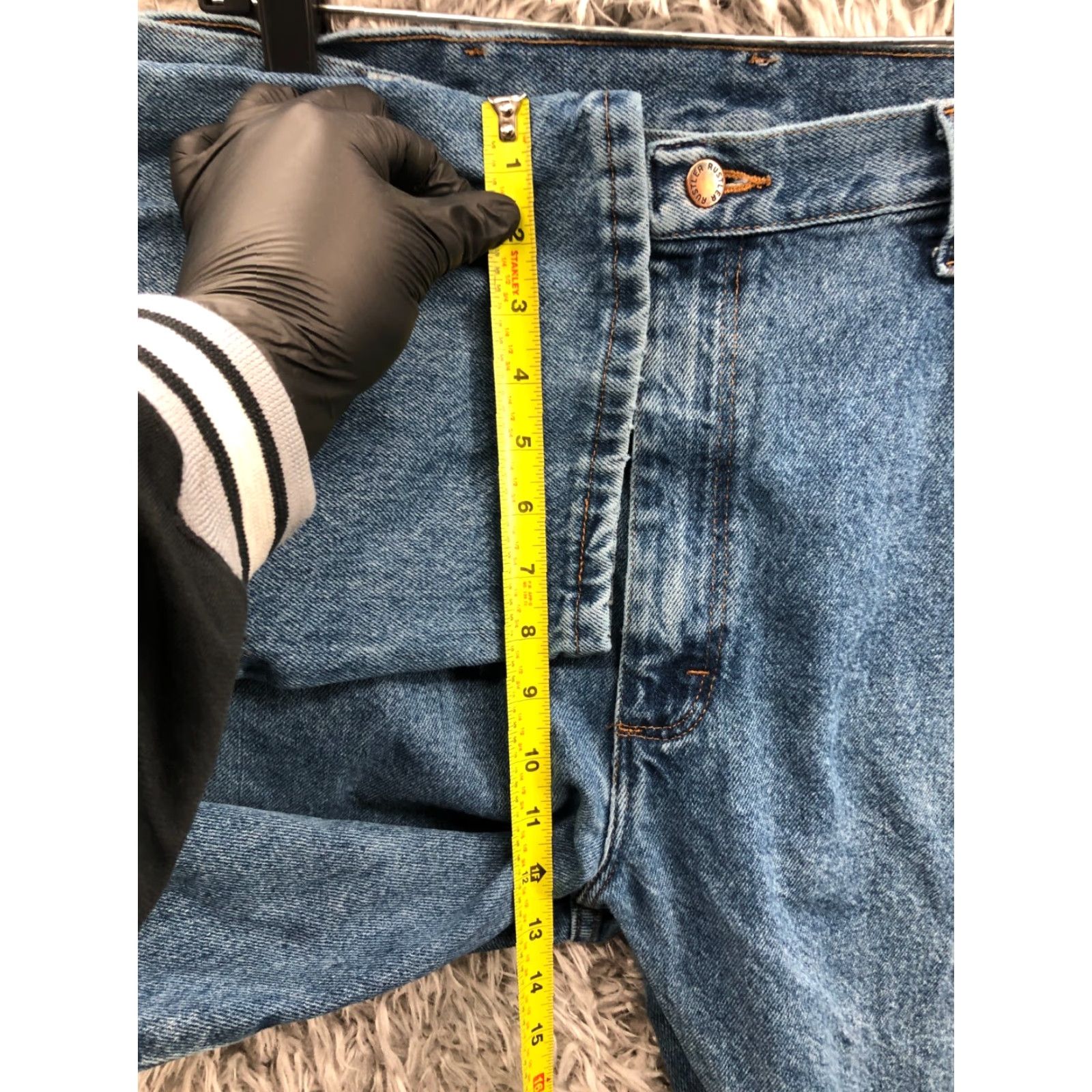 Vintage Rustler Jeans Main Point Brand Rustler Mens 38x32 Straight Mid Wash Blue Size US 38 / EU 54 - 4 Thumbnail