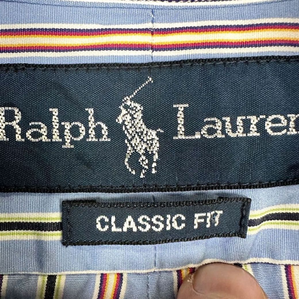 Ralph Lauren Ralph Lauren Mens Dress Shirt 16 34-35 Multicolor Stripe Button-Down Long Sleeve Pony Shirt Size 42R - 4 Thumbnail