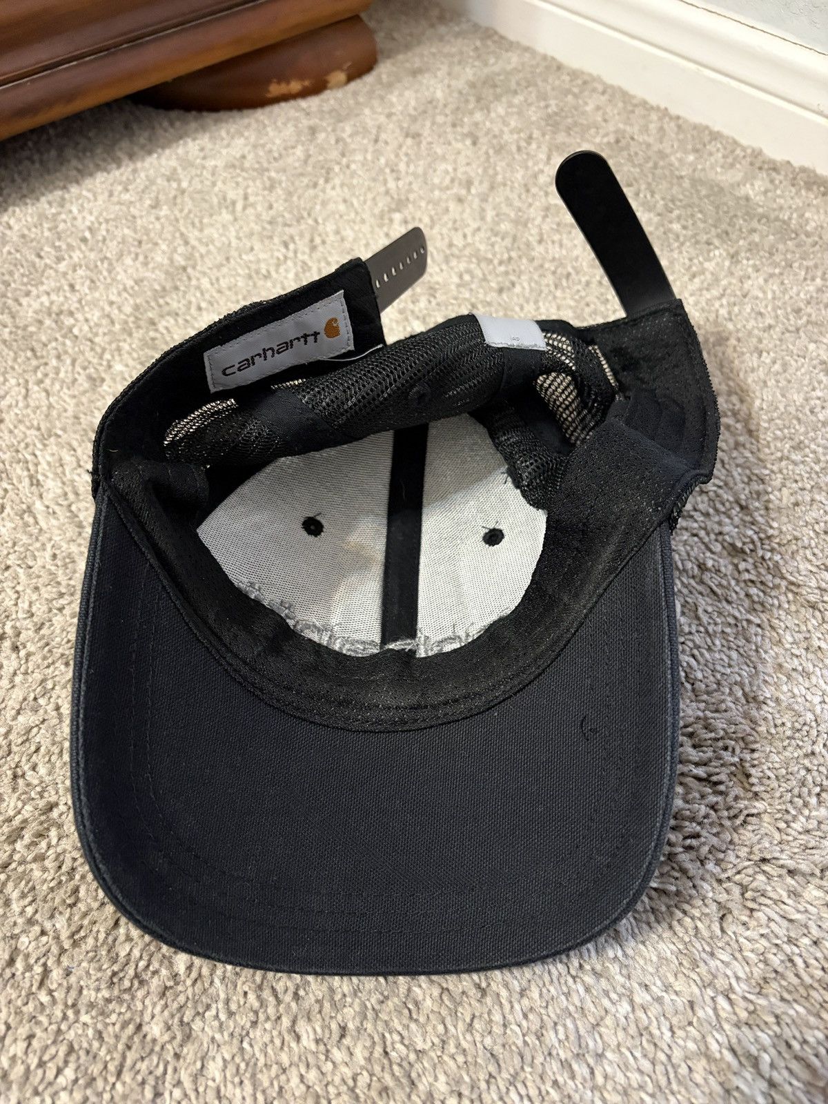 Carhartt Carhartt Snapback Trucker Hat Black One Size Embroidered Size ONE SIZE - 4 Thumbnail