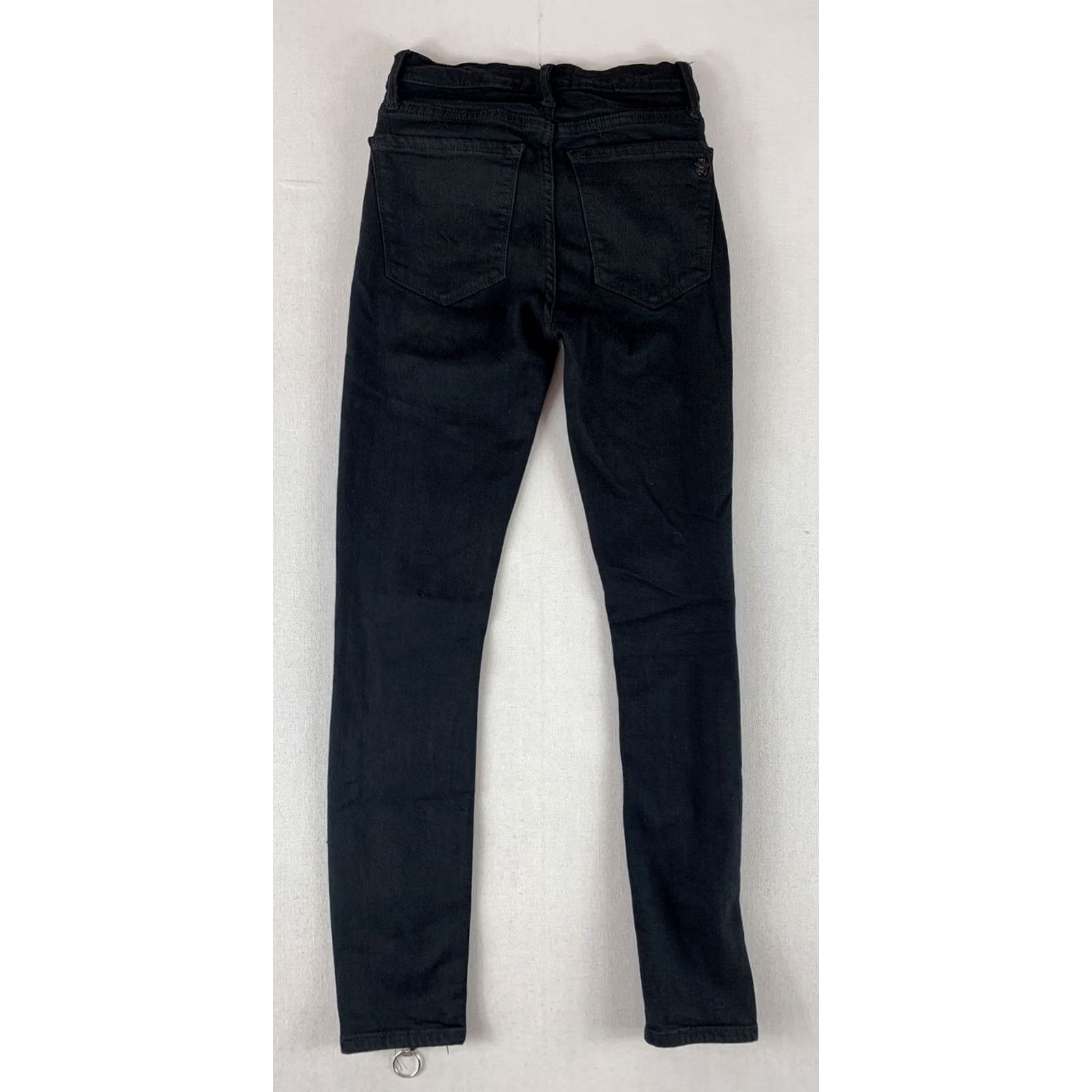 Vintage BLACK ORCHID LOS ANGELES JEANS WOMENS SKINNY 24 NOLA FRONT ZIP BLACK Size 42" / US 20 - 2 Thumbnail