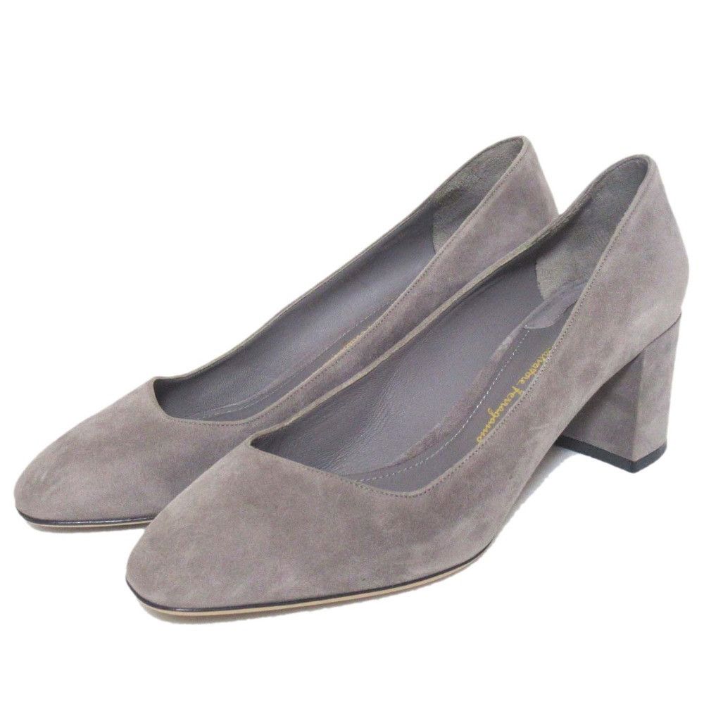 Salvatore Ferragamo Salvatore Ferragamo Salvatore Ferragamo Suede Chunky Heel Pumps Leather Shoes DUTY FREE for USA Size ONE SIZE - 1 Thumbnail