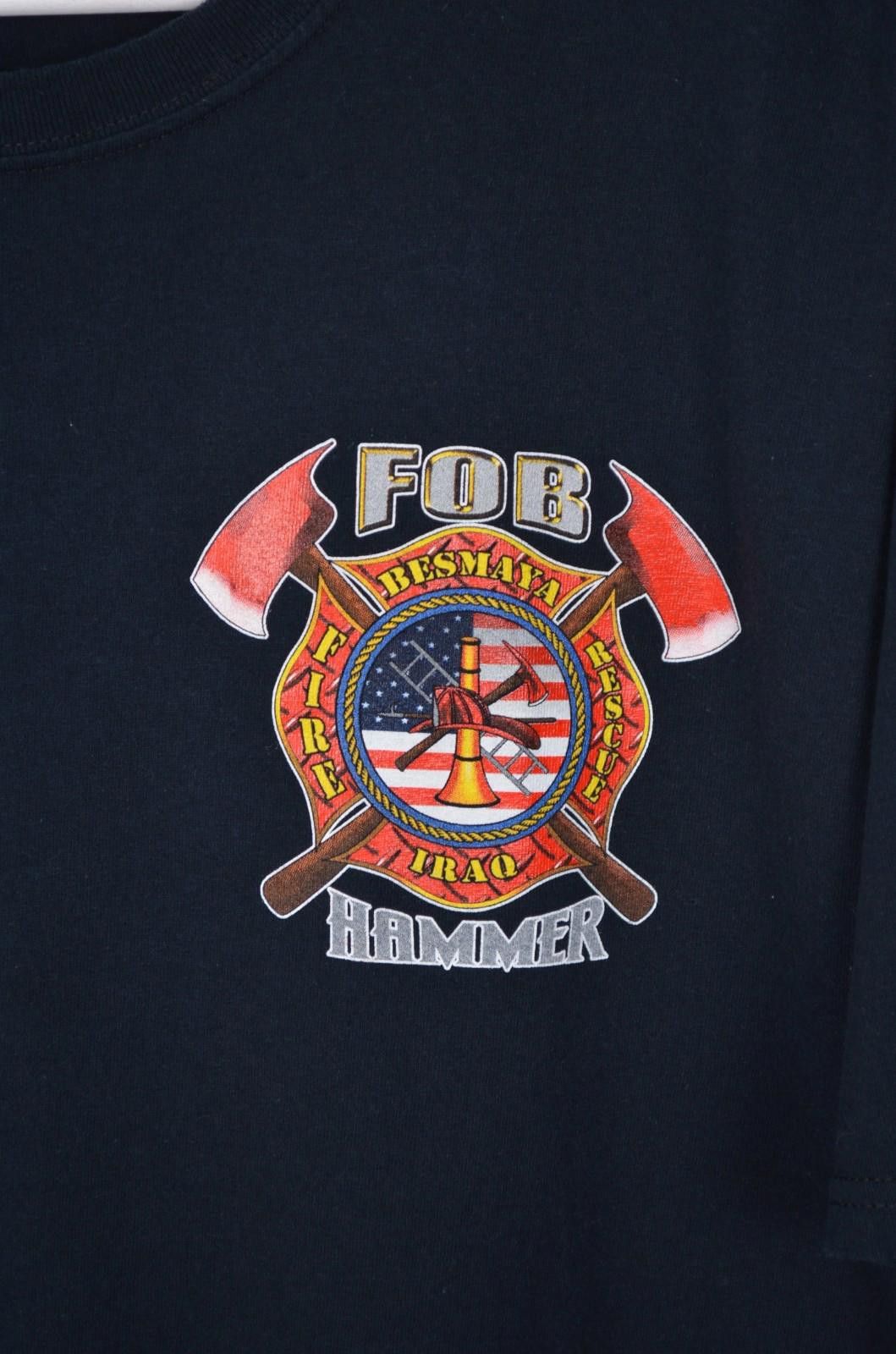 Gildan Hammer D11 Fire Rescue Besmaya Iraq FOB T Shirt Movie Sz XL Size US XL / EU 56 / 4 - 5 Thumbnail