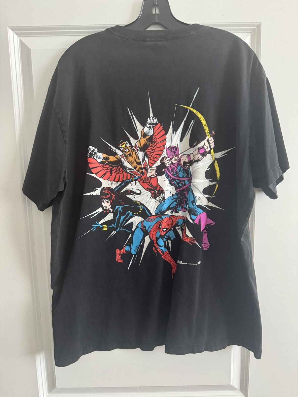 Kith Kith Marvel Spider-Man Avengers Vintage Tee Black | Grailed