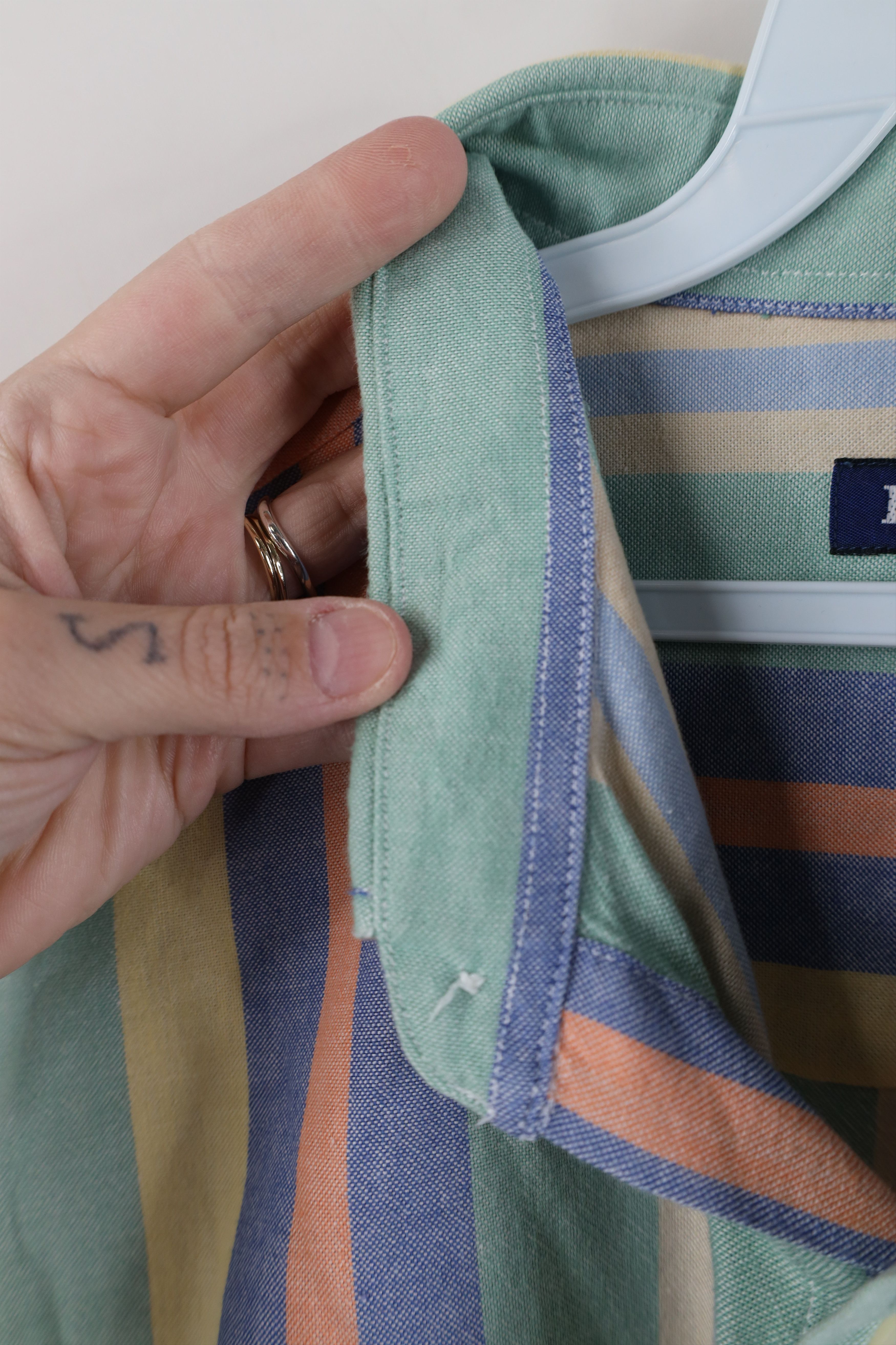 Vintage Vintage 90s Streetwear Striped Collared Button Down Shirt Size US XL / EU 56 / 4 - 10 Thumbnail