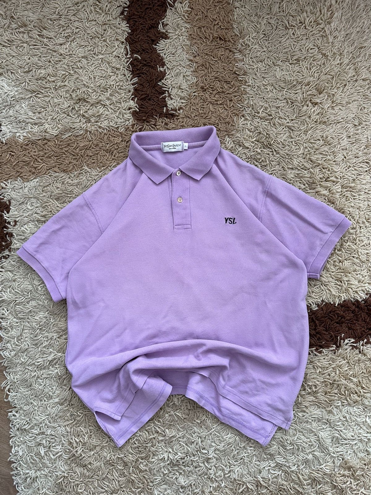 Designer × Vintage × Yves Saint Laurent 🔥VINTAGE YVES SAINT LAURENT YSL POLO T-SHIRT🔥 Size US L / EU 52-54 / 3 - 1 Thumbnail