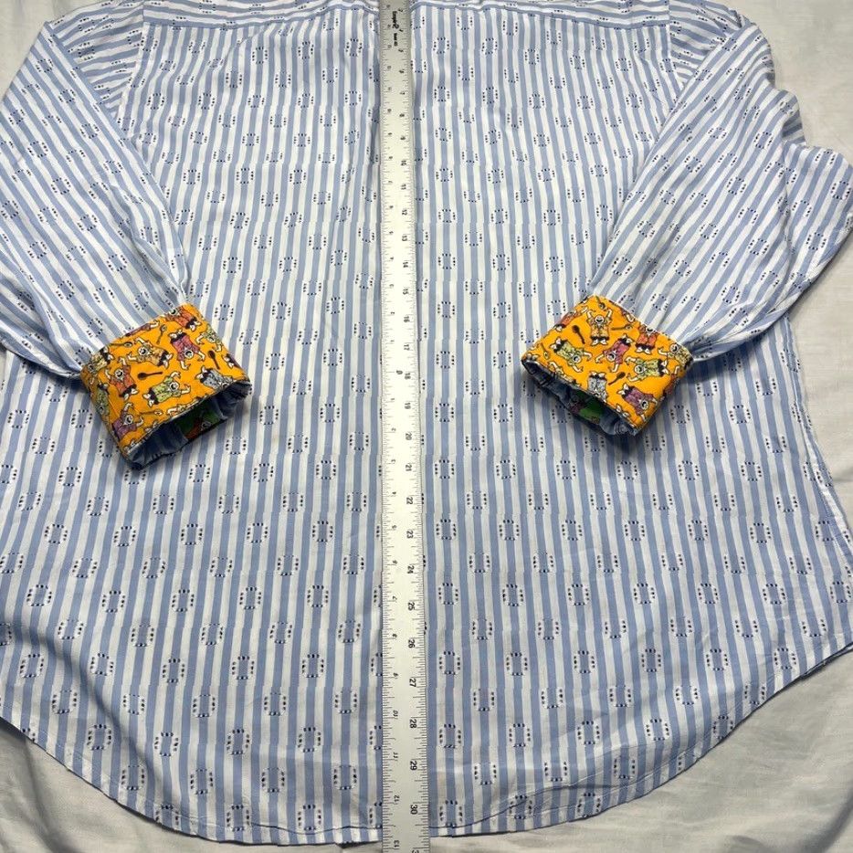 VINTAGE Robert Graham Mens Shirt Long Sleeve Casual Button-Down 2XL Multicolor Striped
