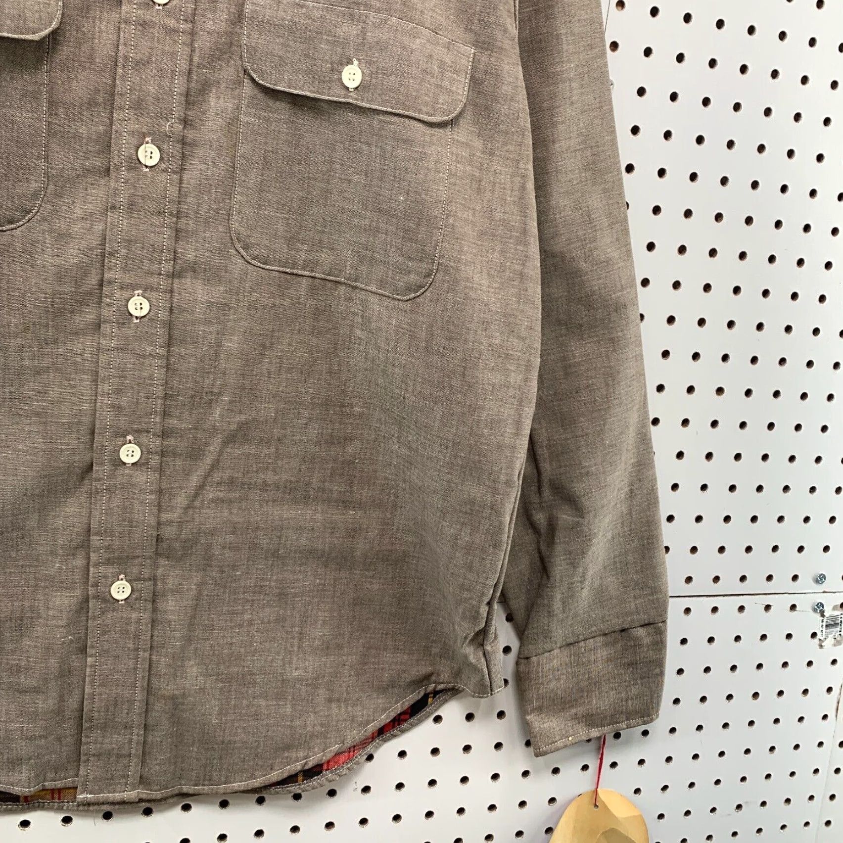 Vintage VINTAGE Kingsport Flannel Lined Button-Up Shirt Mens Medium Brown 70s 80s 90s Size US M / EU 48-50 / 2 - 7 Thumbnail