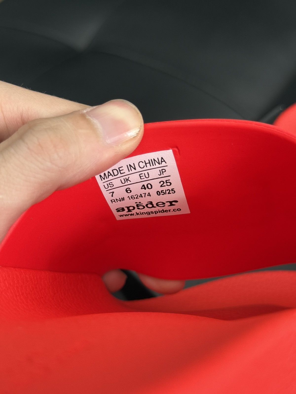Sp5der Sp5der Red Slip On Rubber Slides Size (7) Brand New Size US 7 / EU 40 - 6 Thumbnail