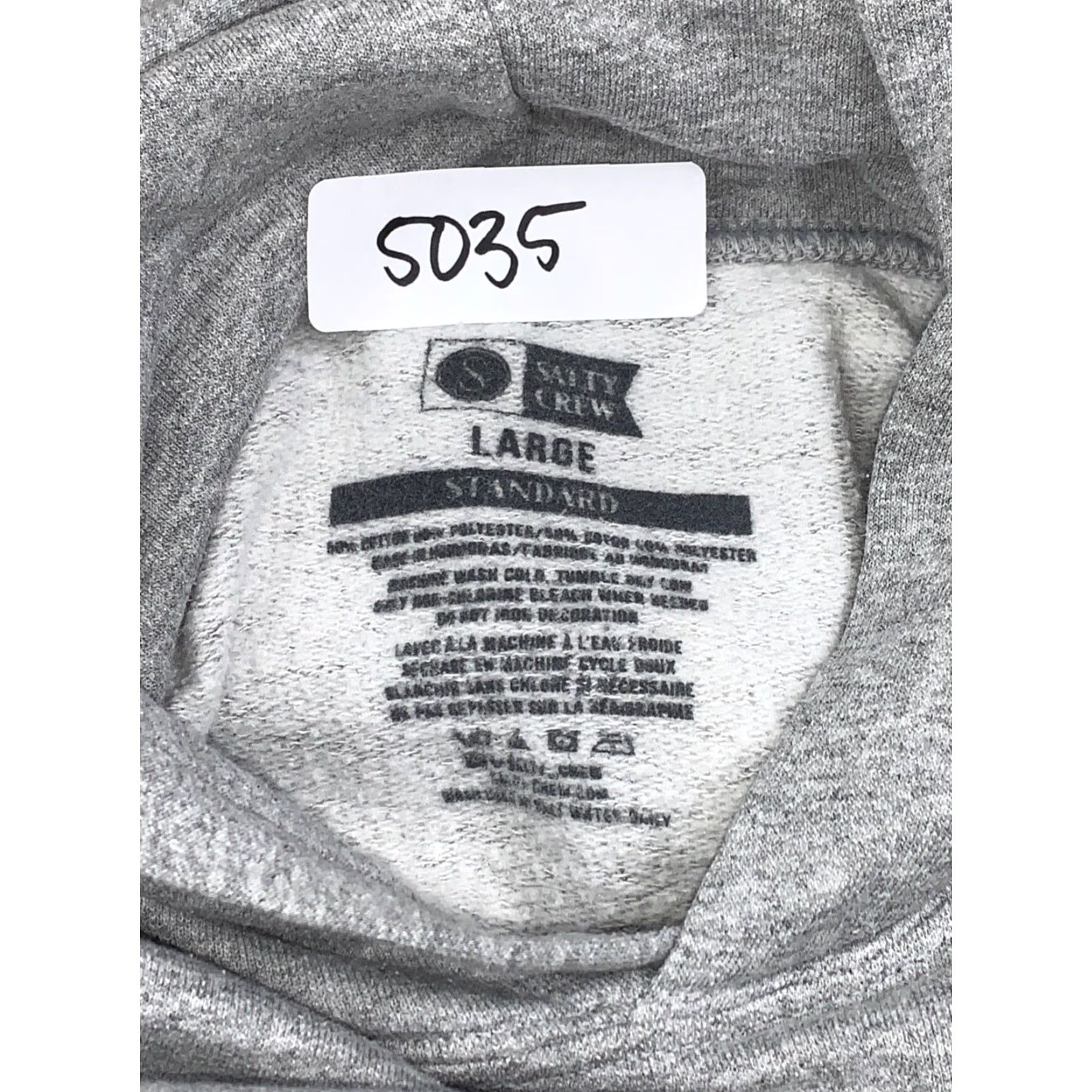 Vintage Salty Crew Gray Hoodie Mens S Pullover Long Sleeve Fish Vintage No #5035 Size US S / EU 44-46 / 1 - 5 Thumbnail