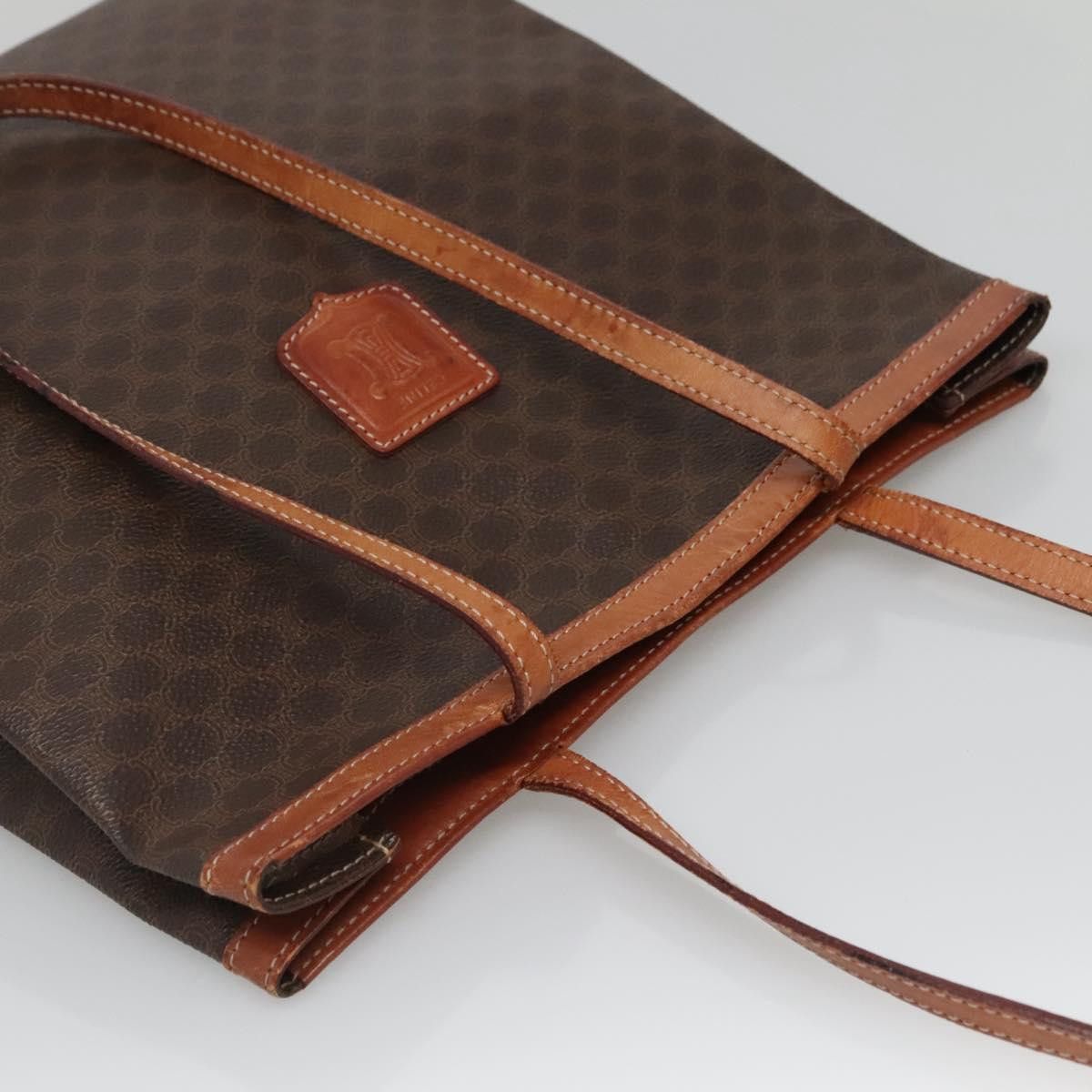 Celine CELINE Macadam Canvas Tote Bag Pvc Brown Gold Size ONE SIZE - 6 Thumbnail