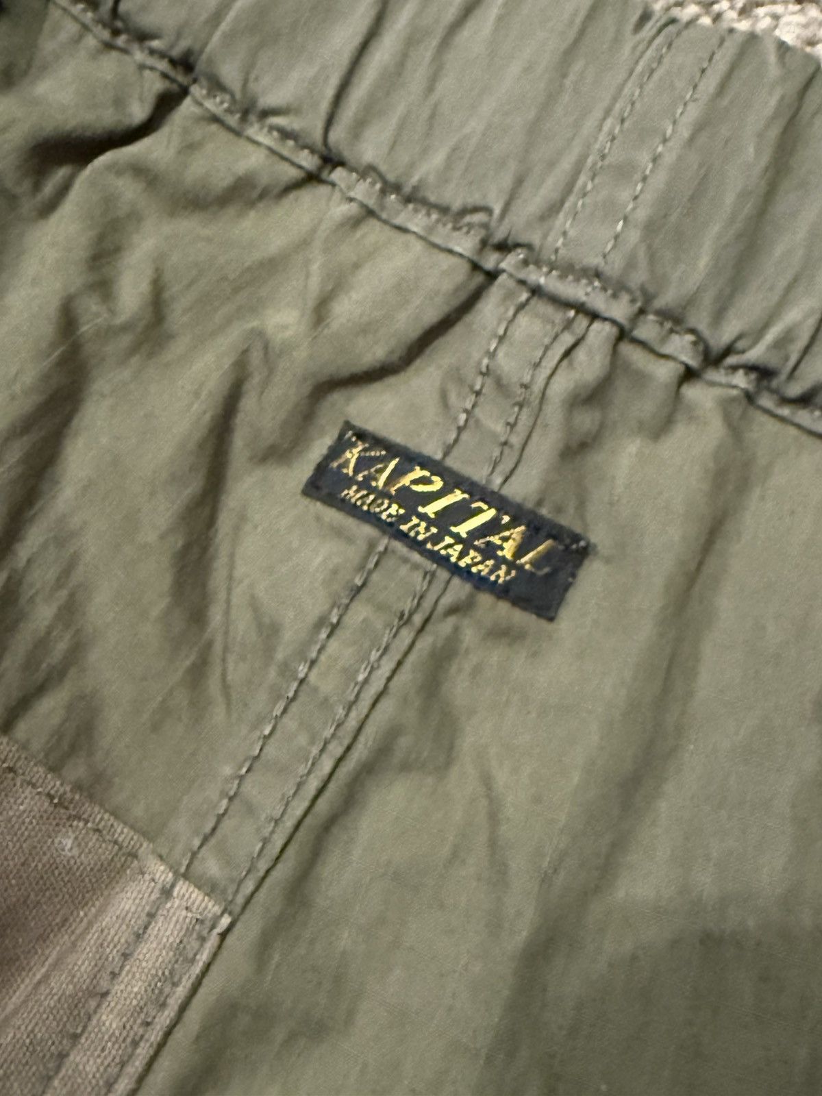 Kapital Kapital Wide Pants Elastic Waist Bungee Cargo Green Size US 32 / EU 48 - 4 Thumbnail