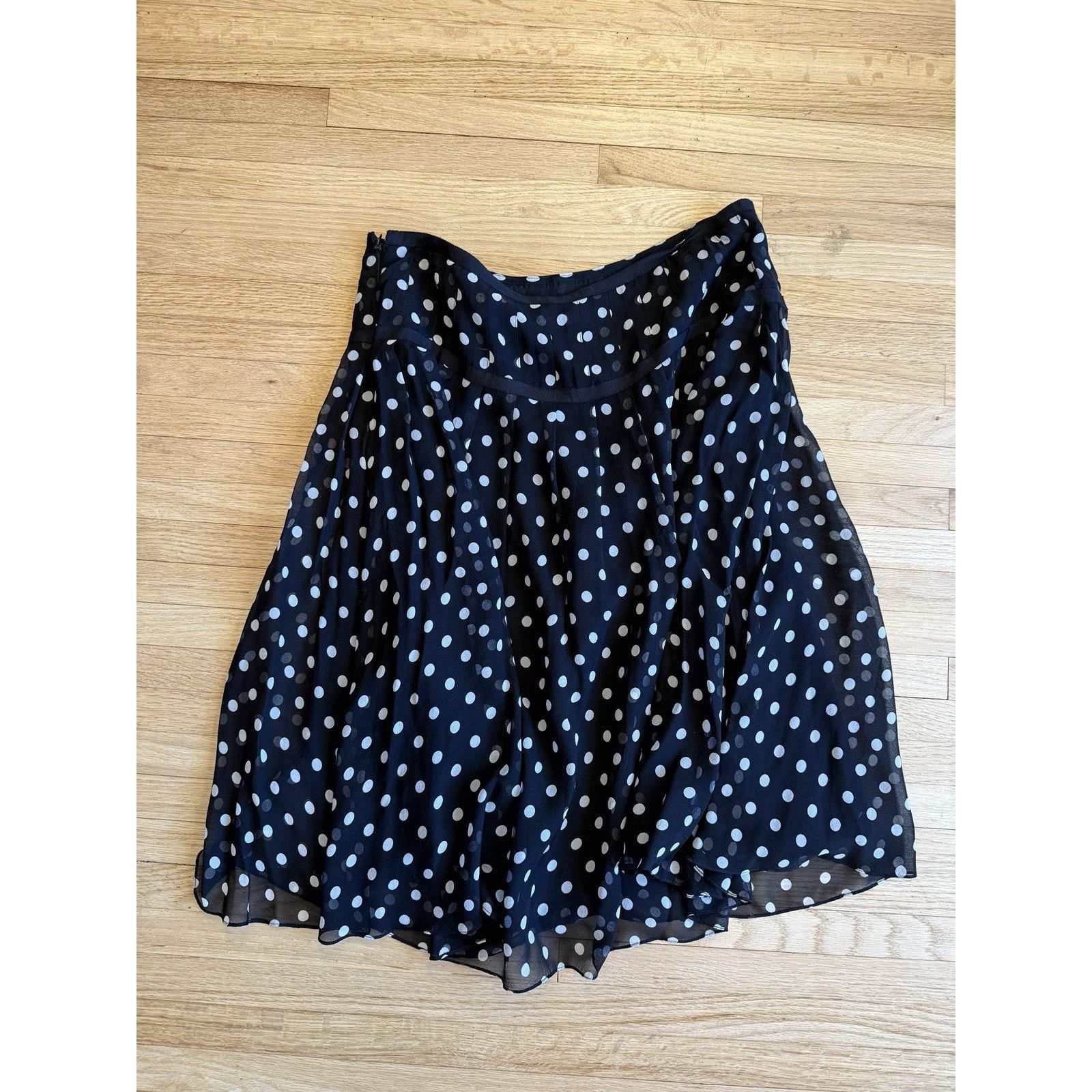Lauren Ralph Lauren LRL RALPH LAUREN Fit & Flare Skirt Sz 6 Black Polka Dot NWT Size 28" / US 6 / IT 42 - 7 Thumbnail