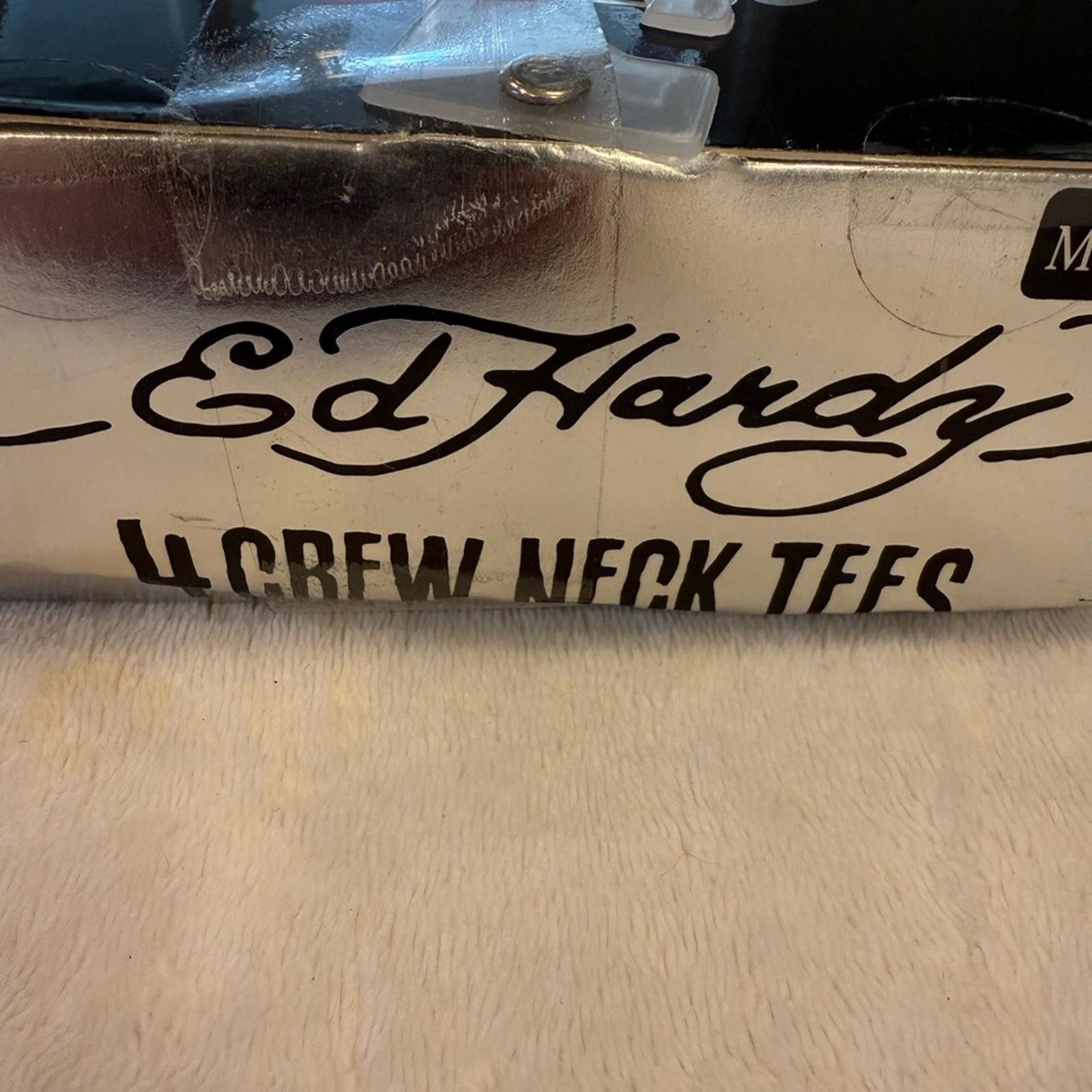 Ed Hardy ED Hardy Crew Neck tees white color pack of four SZ medium Size US M / EU 48-50 / 2 - 4 Thumbnail
