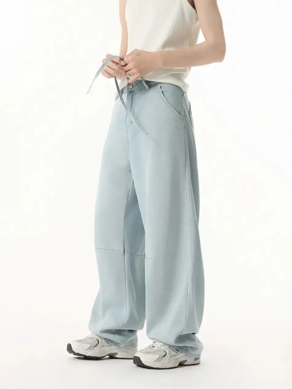 Japanese Brand Retro loose straight leg high street jeans Size US 32 / EU 48 - 6 Thumbnail