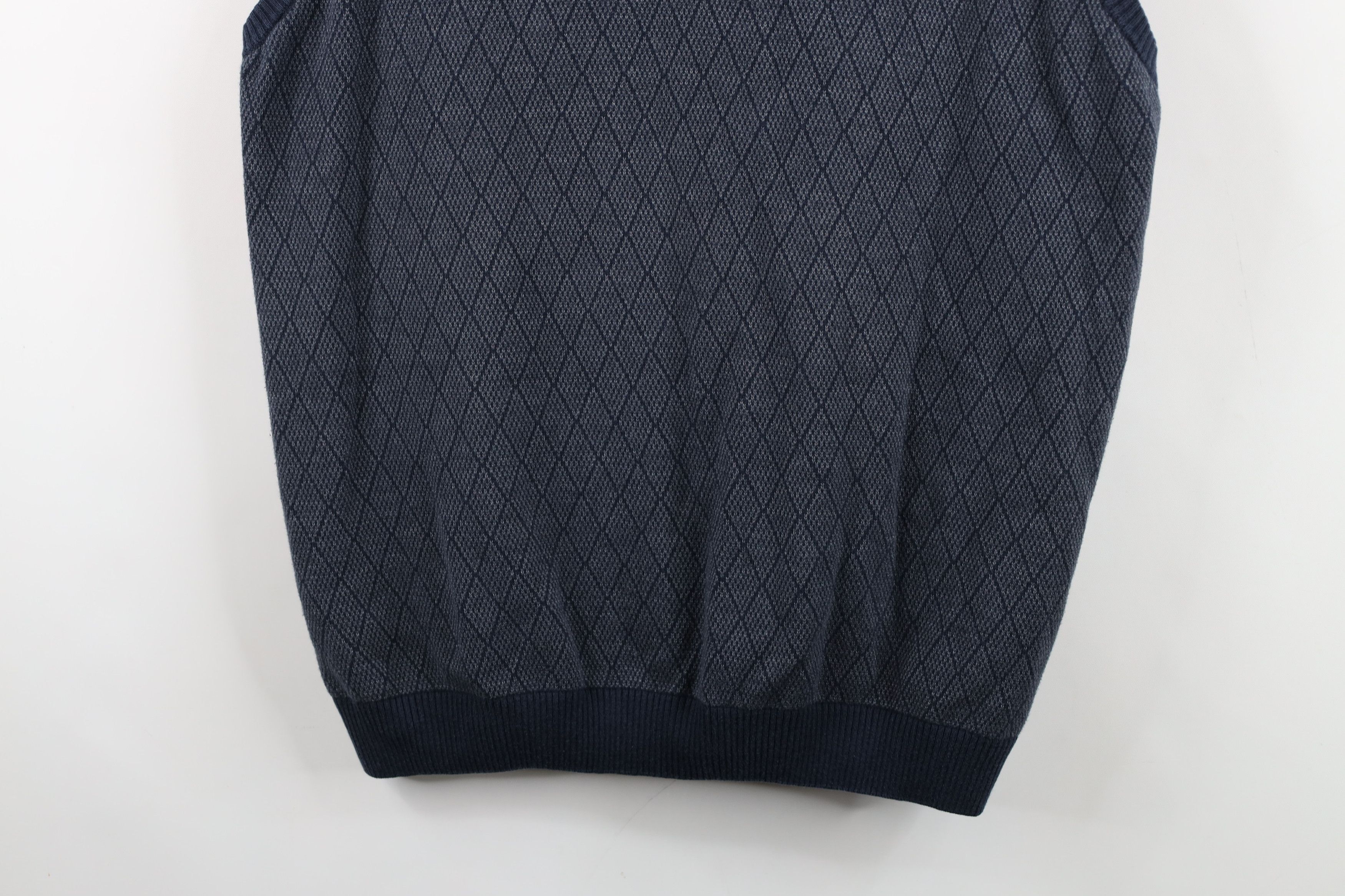 Vintage Vintage 90s Streetwear Diamond Knit V-Neck Sweater Vest Size US XL / EU 56 / 4 - 3 Thumbnail